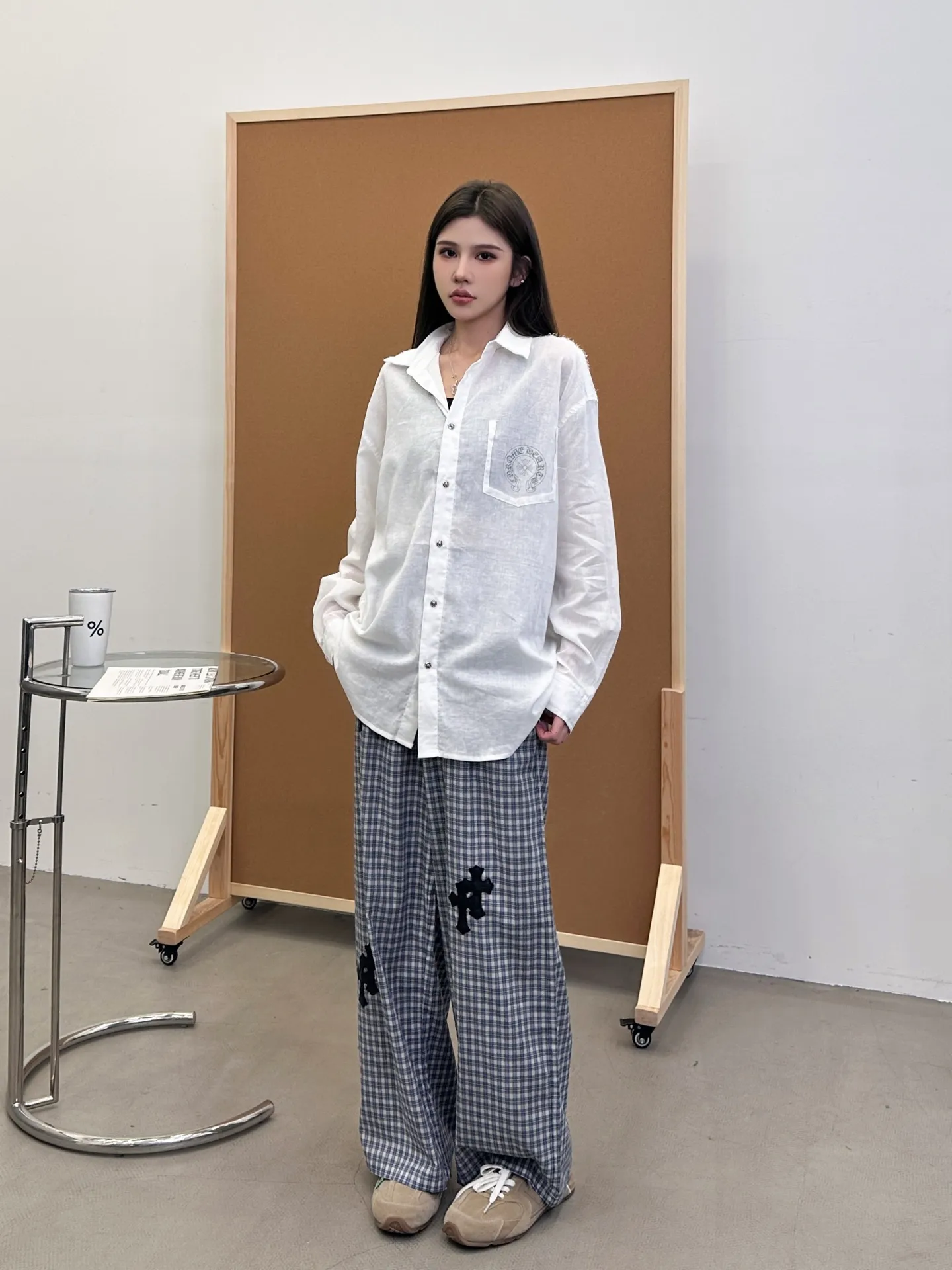 Chrome Hearts グレー格子柄カジュアルパンツ - 画像 (5)