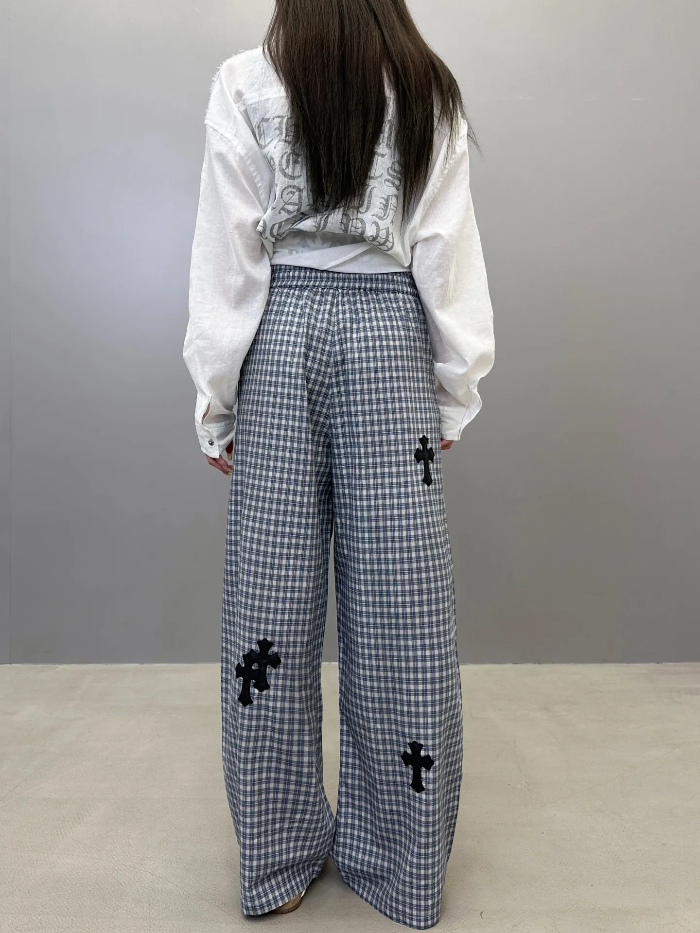 Chrome Hearts グレー格子柄カジュアルパンツ - 画像 (6)