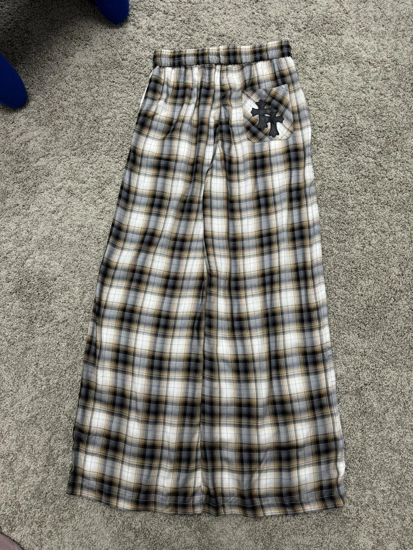 Chrome Hearts 休閒格子ズボン黒チェックスタイル - 画像 (3)