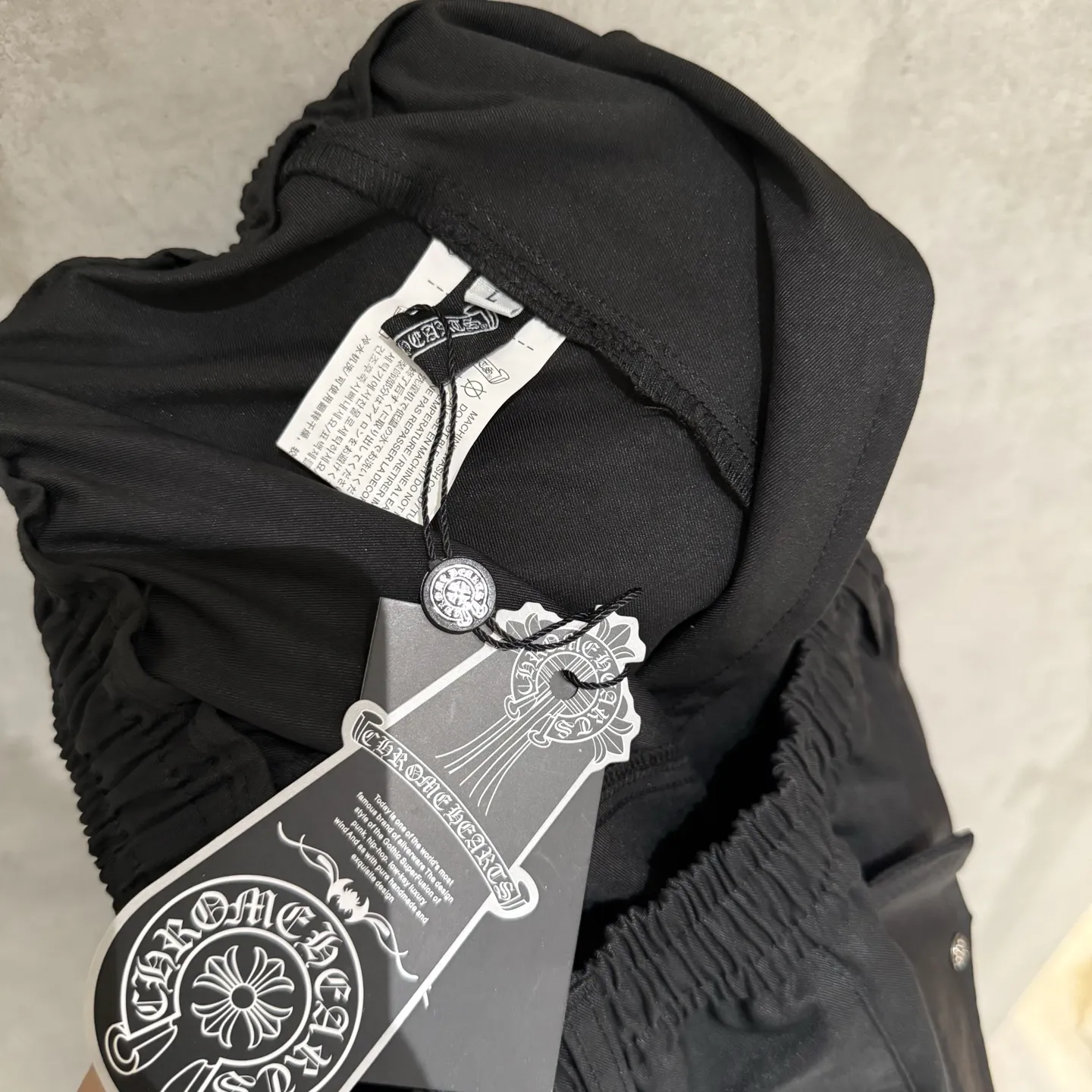 Chrome Hearts 重磅クロスパラシュートパンツ黒ワイド - 画像 (11)