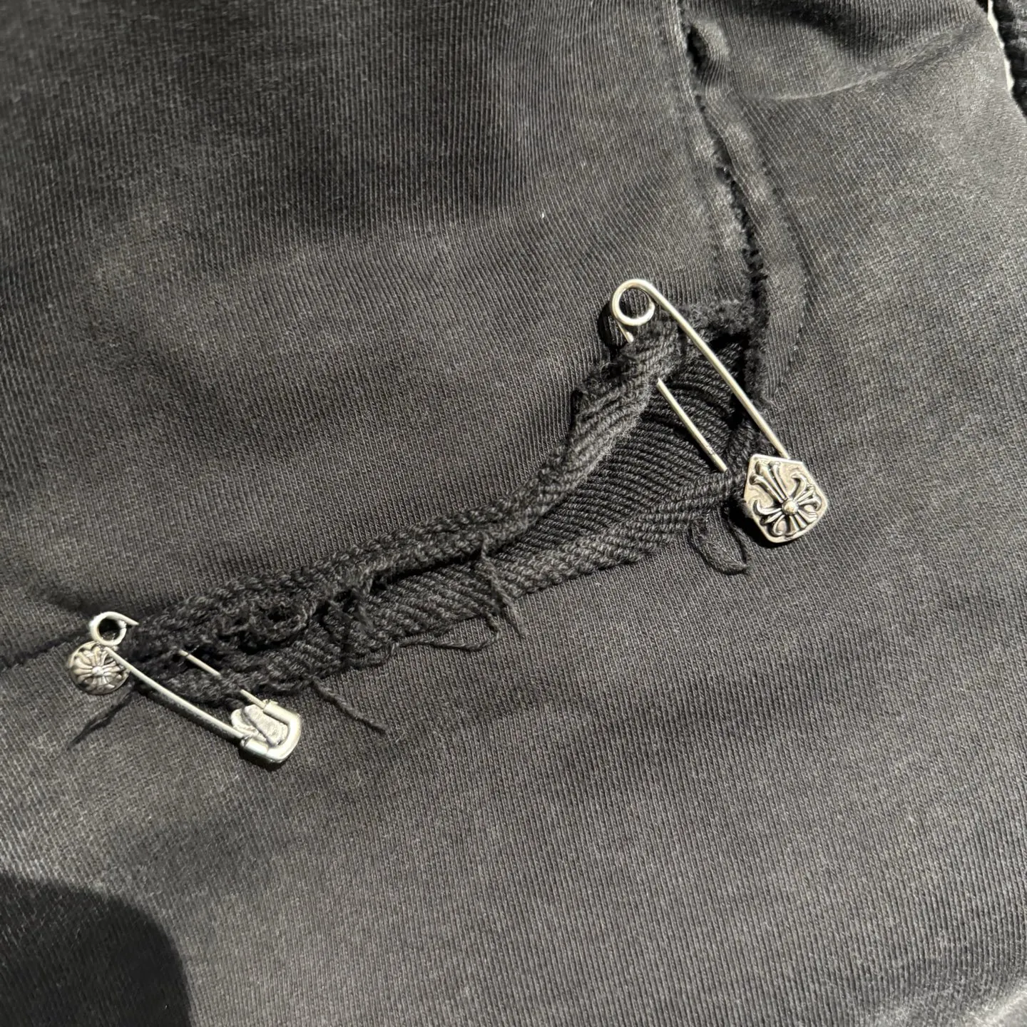 CHクロスハート黒色別針重工ショーツ - 画像 (7)