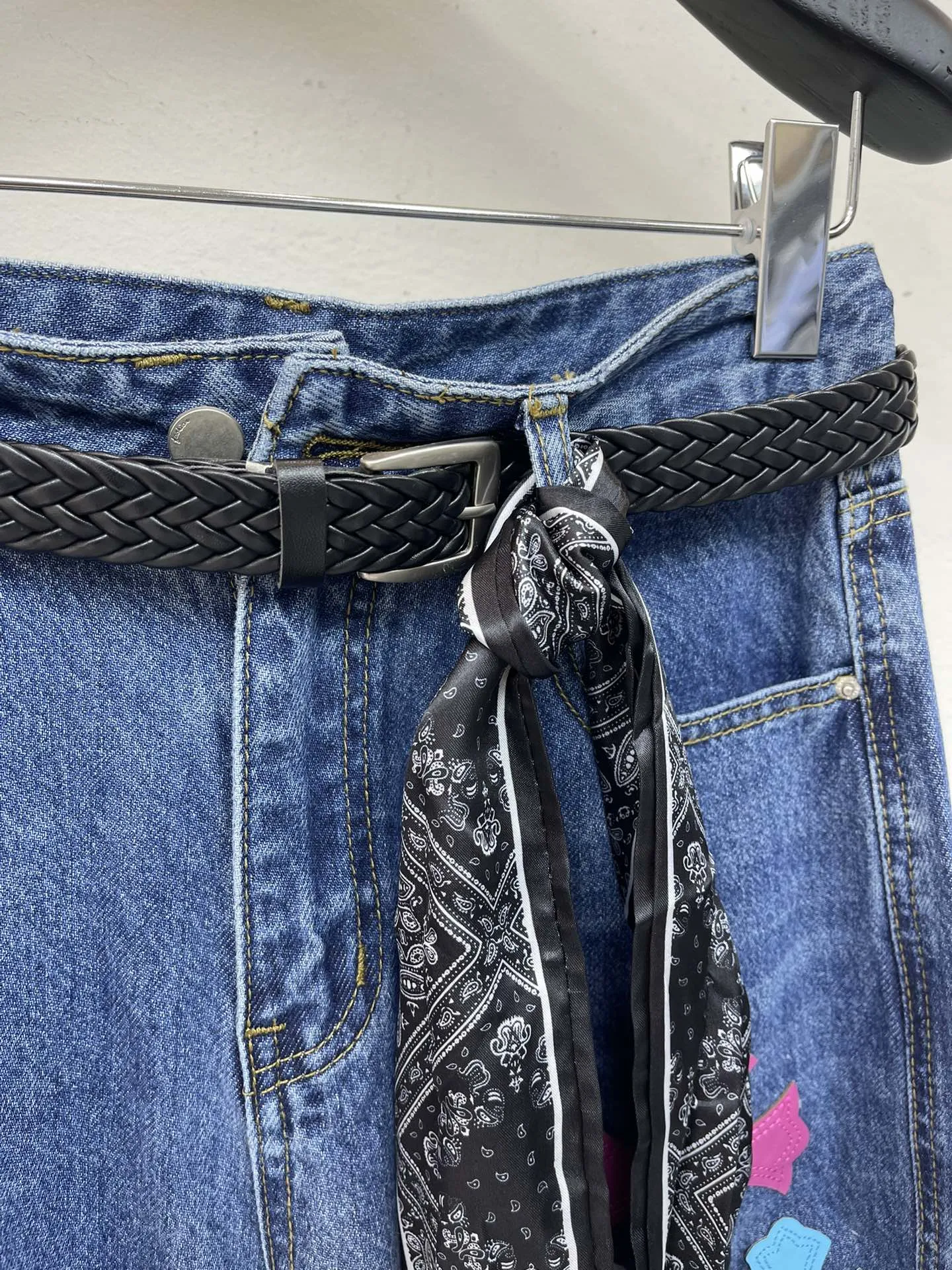 Chrome Hearts カラフルクロスデニムスカート ブルー - 画像 (4)