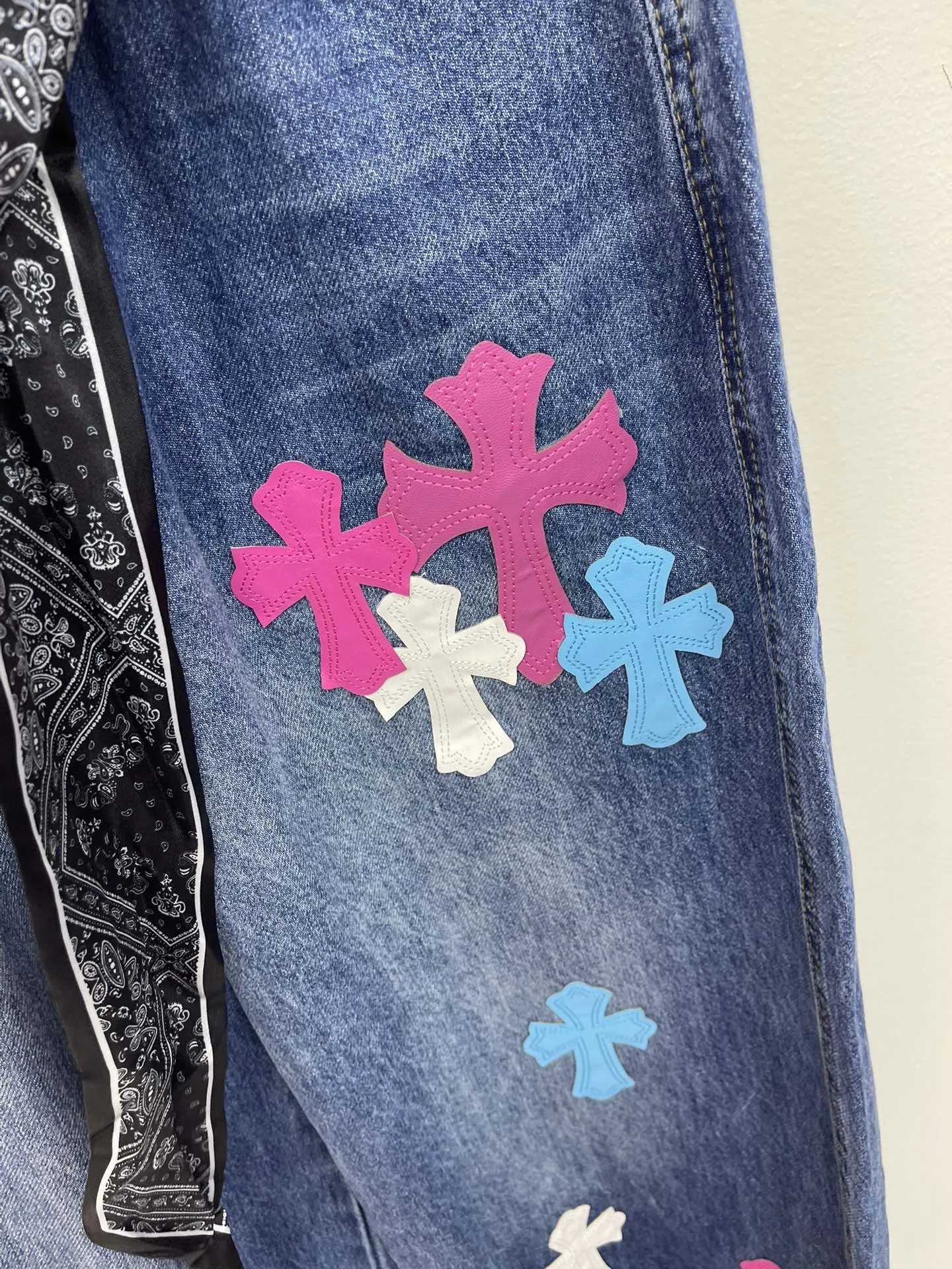 Chrome Hearts カラフルクロスデニムスカート ブルー - 画像 (7)