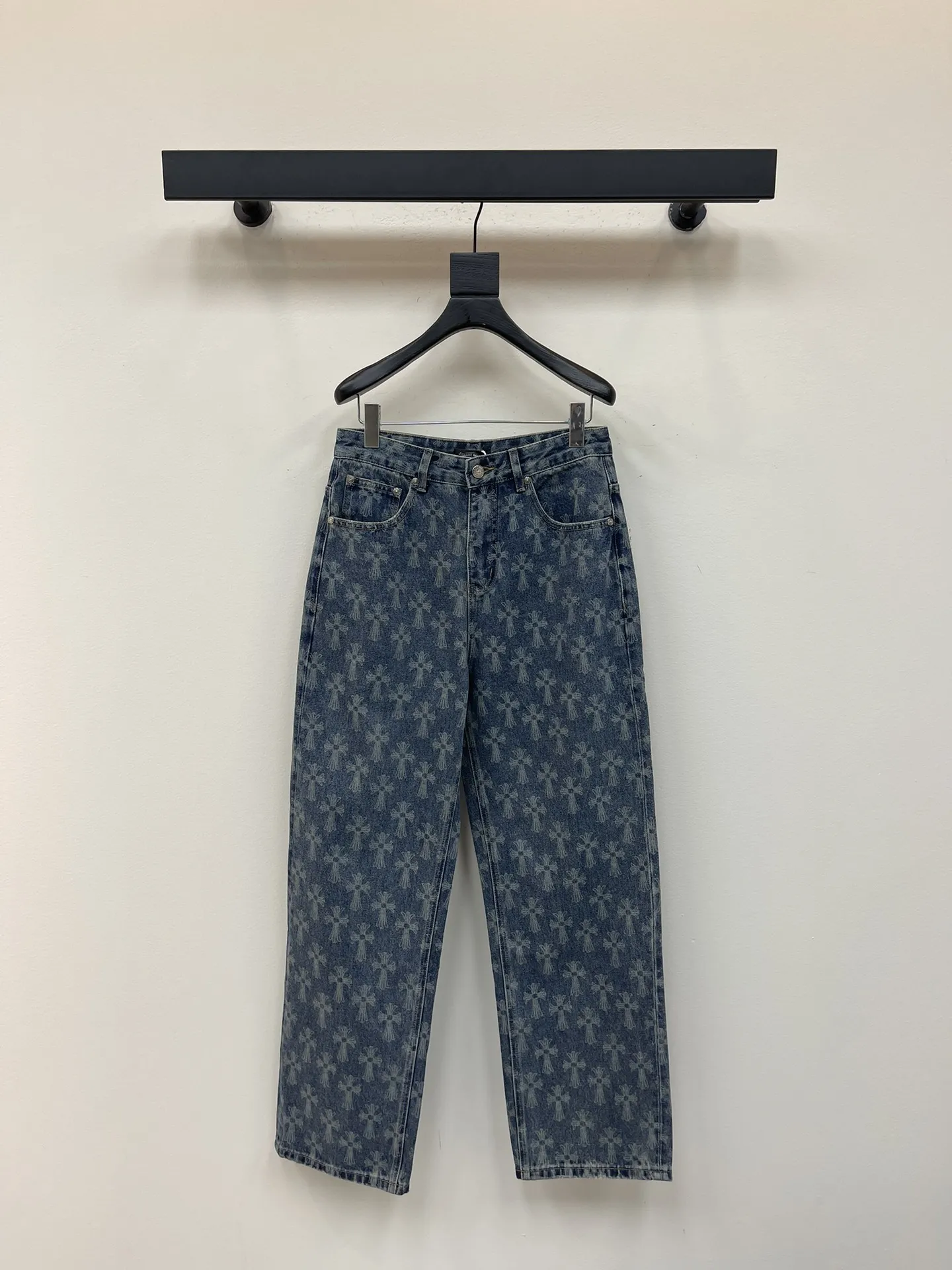 Chrome Hearts クロス柄デニムパンツ ブルー/ブラック - 画像 (3)