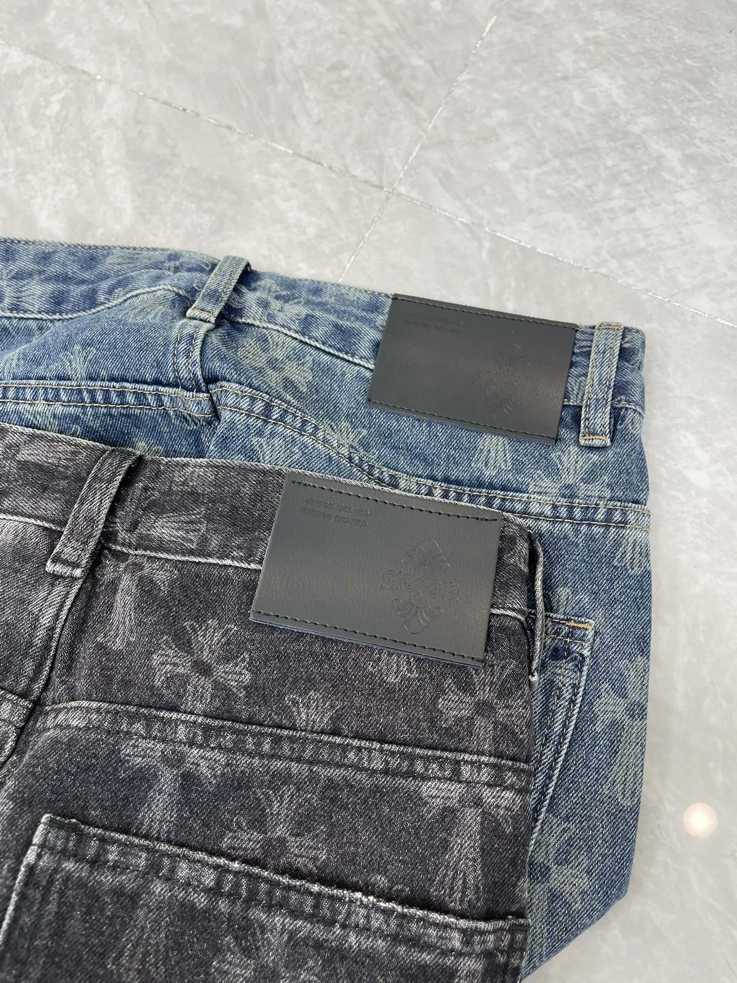 Chrome Hearts クロス柄デニムパンツ ブルー/ブラック - 画像 (8)