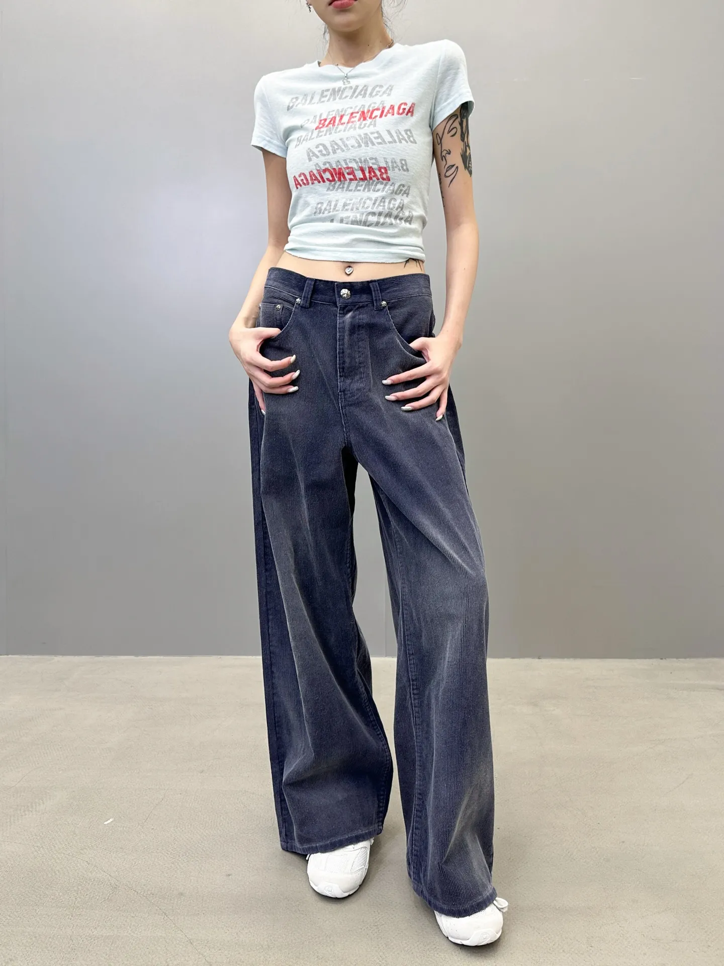 Chrome Hearts ダークブルー ワイドパンツ - 画像 (7)