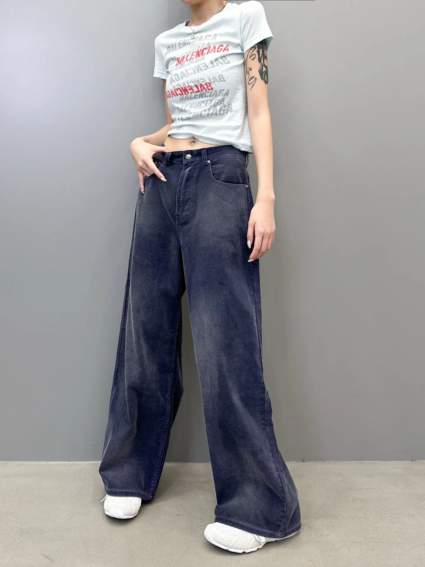 Chrome Hearts ダークブルー ワイドパンツ - 画像 (9)