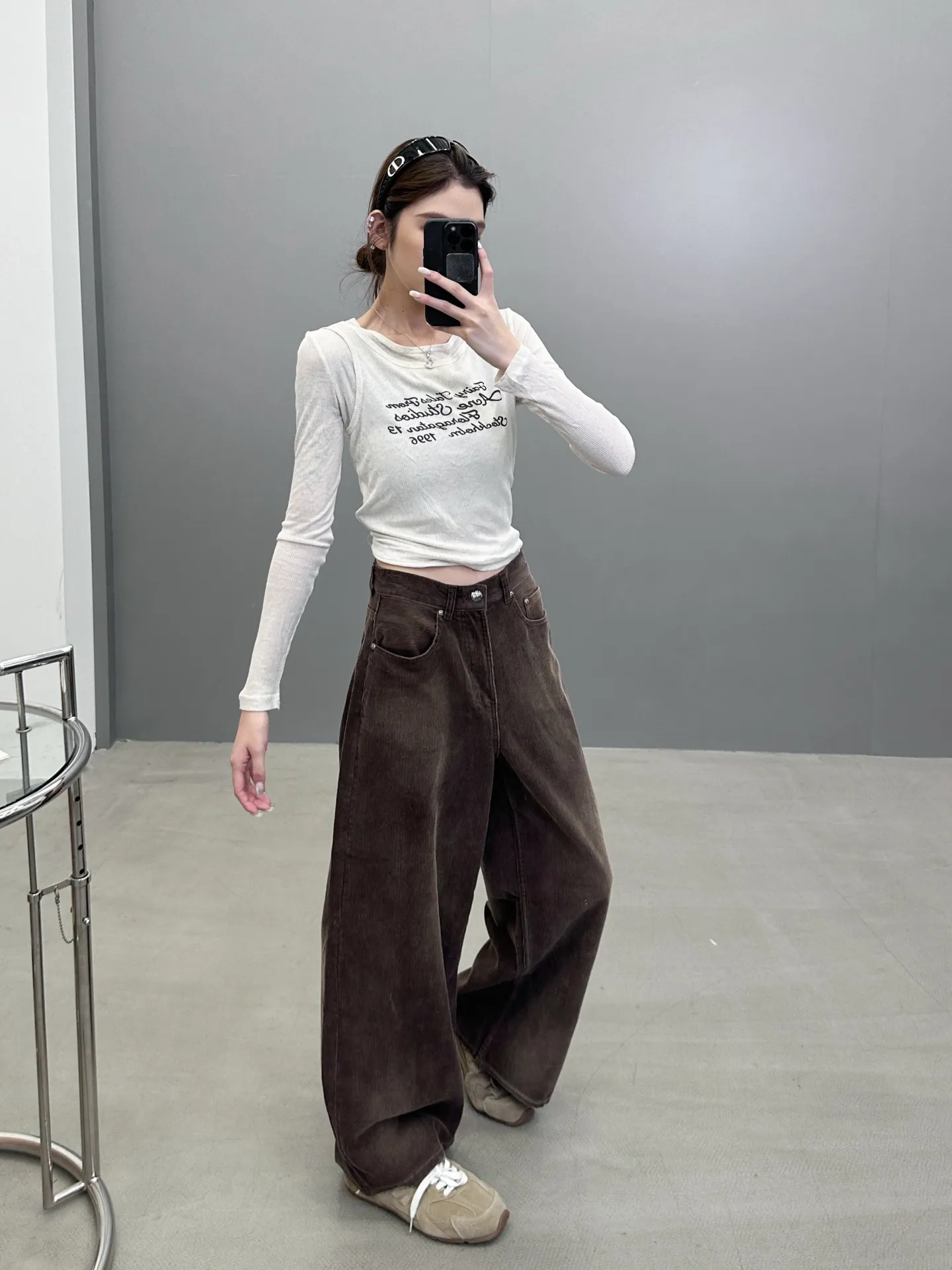 新款カジュアルパンツブラウンスタイル - 画像 (5)