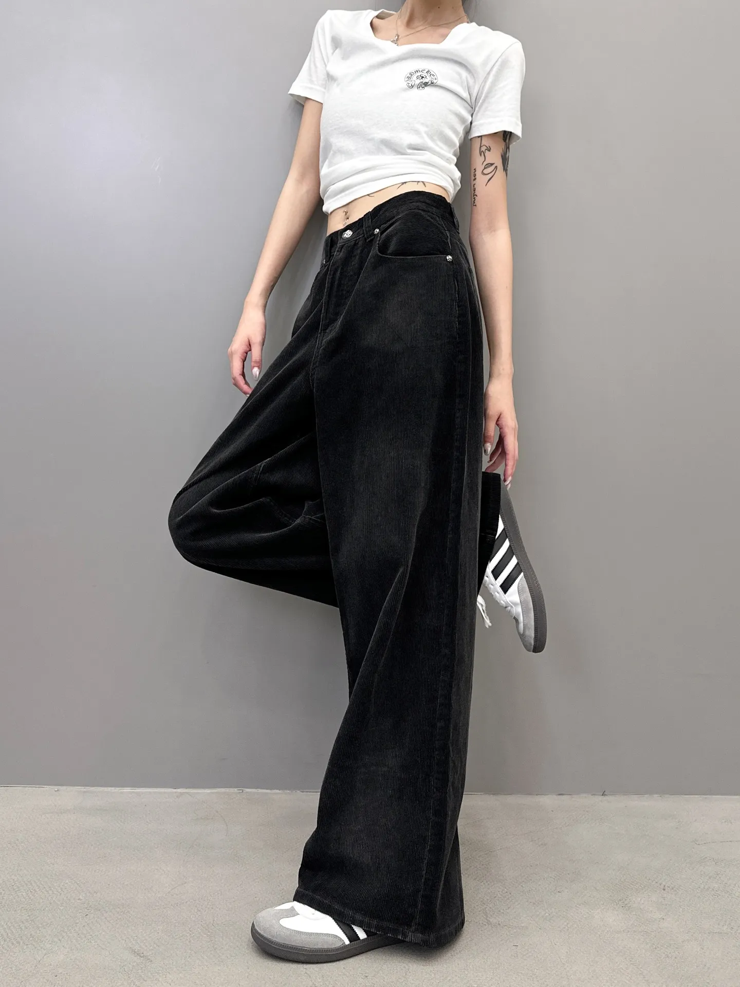 Chrome Hearts 黒色ワイドパンツ SMLサイズ - 画像 (8)