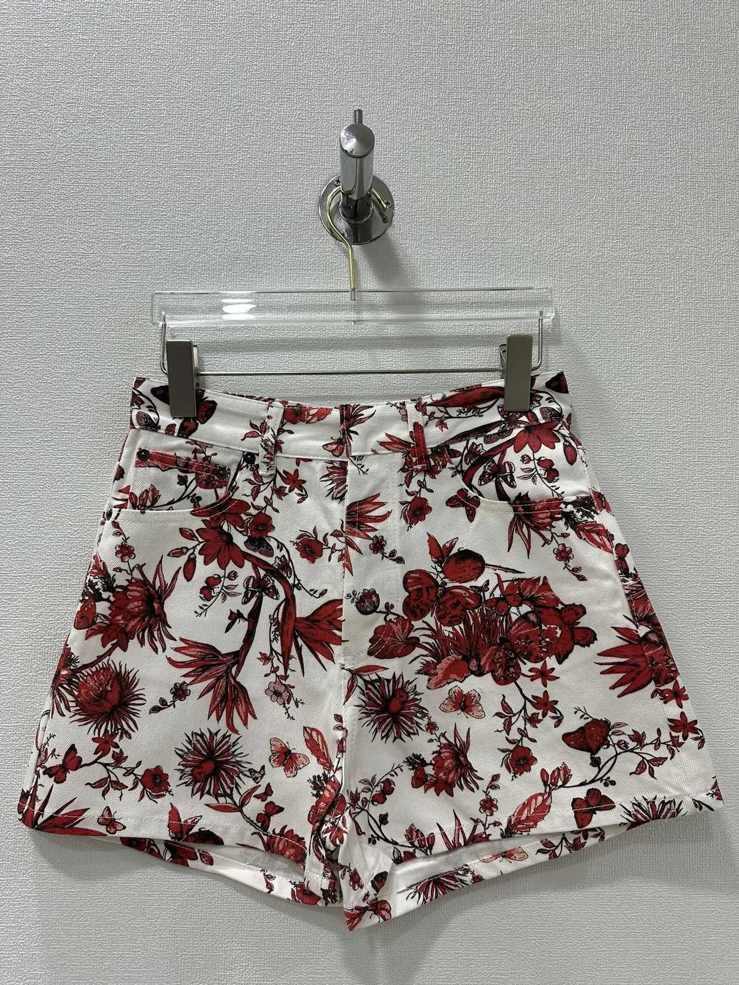 Christian Dior 赤白花柄半ズボンMサイズ