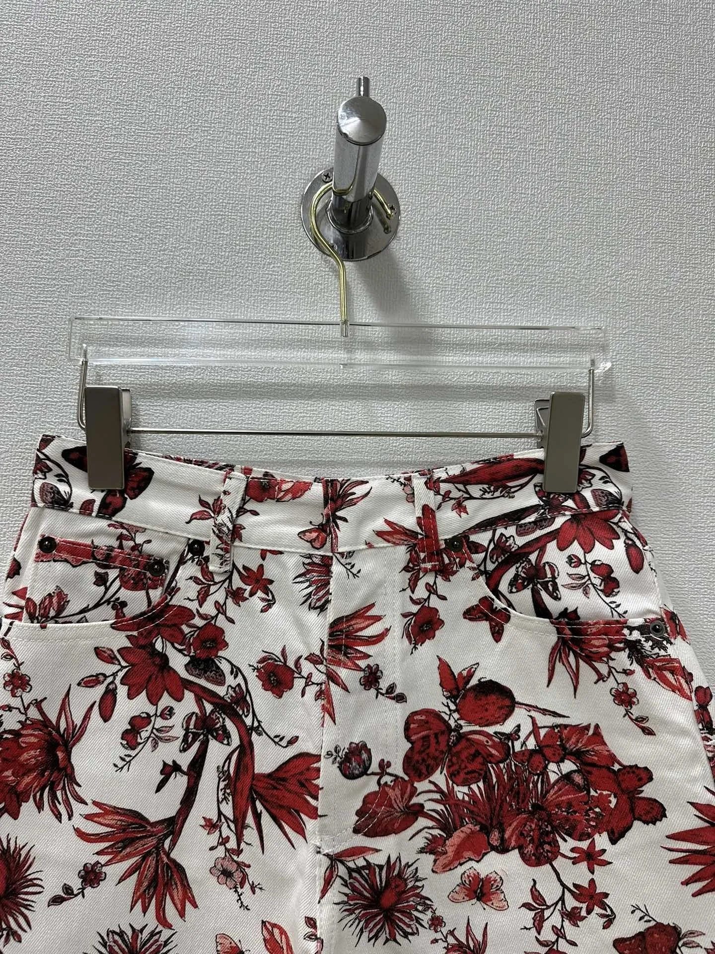 Christian Dior 赤白花柄半ズボンMサイズ - 画像 (4)