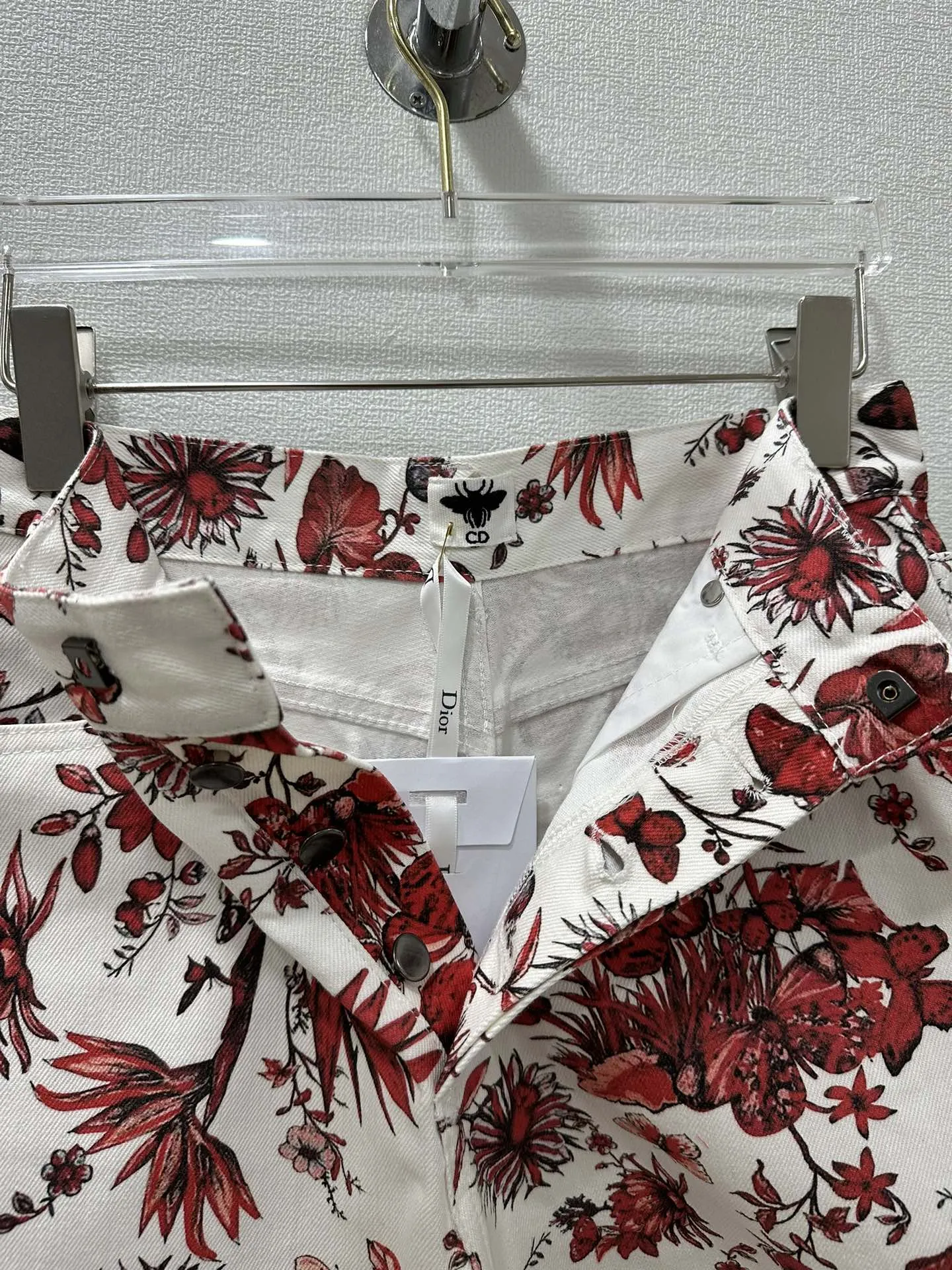 Christian Dior 赤白花柄半ズボンMサイズ - 画像 (5)