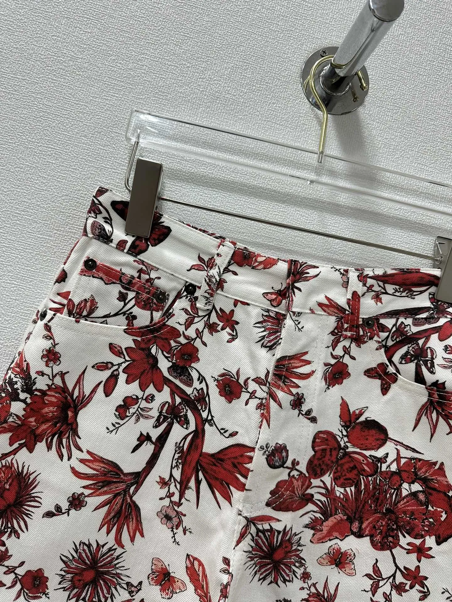 Christian Dior 赤白花柄半ズボンMサイズ - 画像 (6)