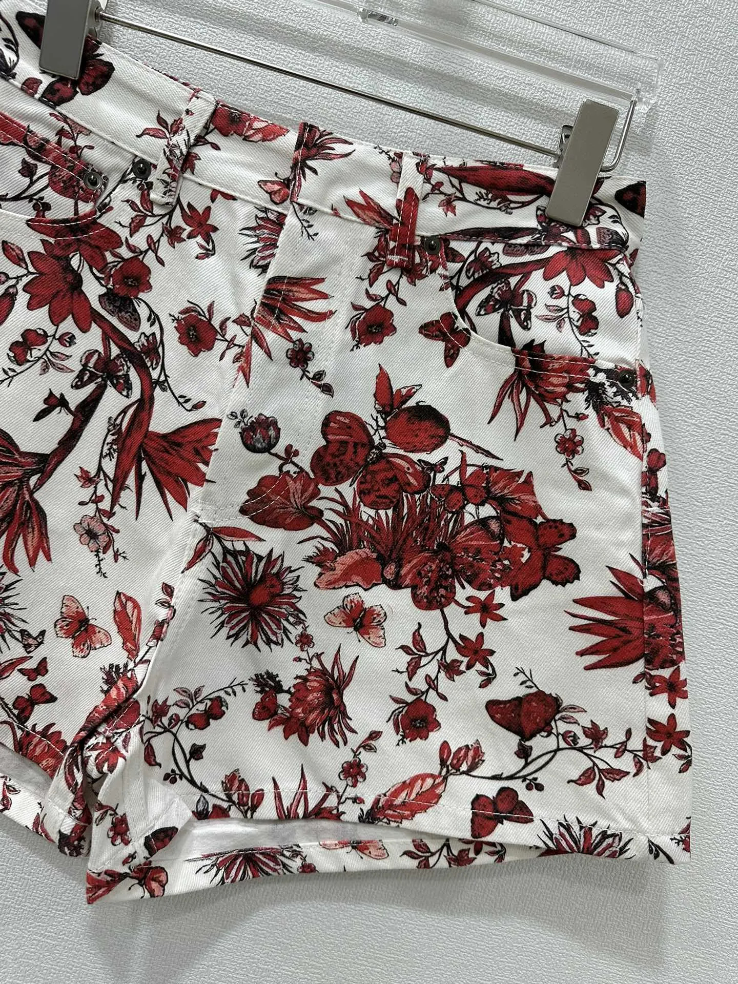 Christian Dior 赤白花柄半ズボンMサイズ - 画像 (7)