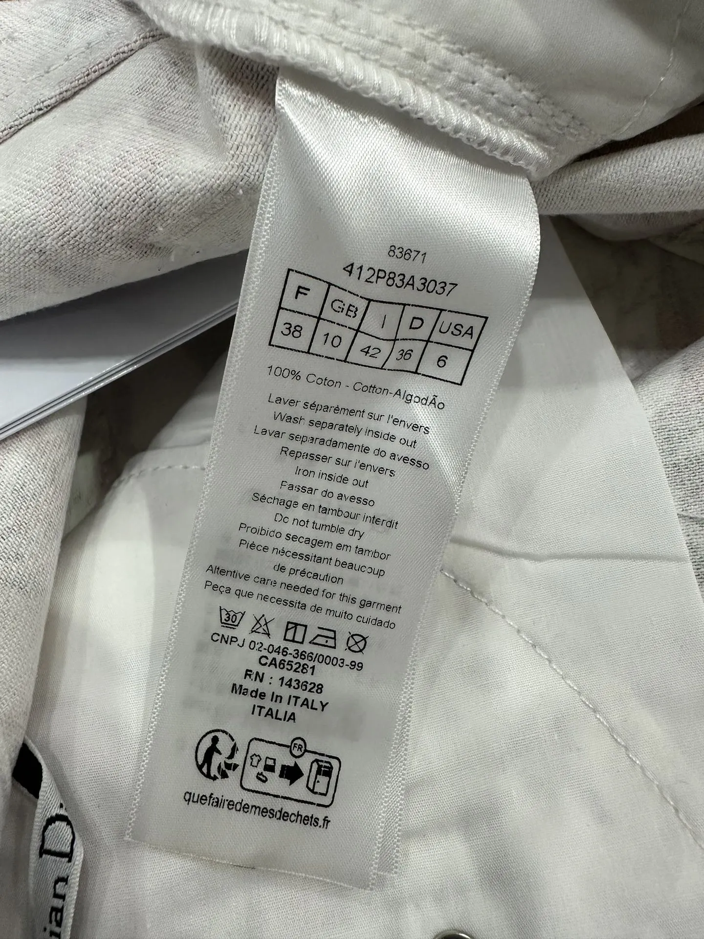 Christian Dior 赤白花柄半ズボンMサイズ - 画像 (10)