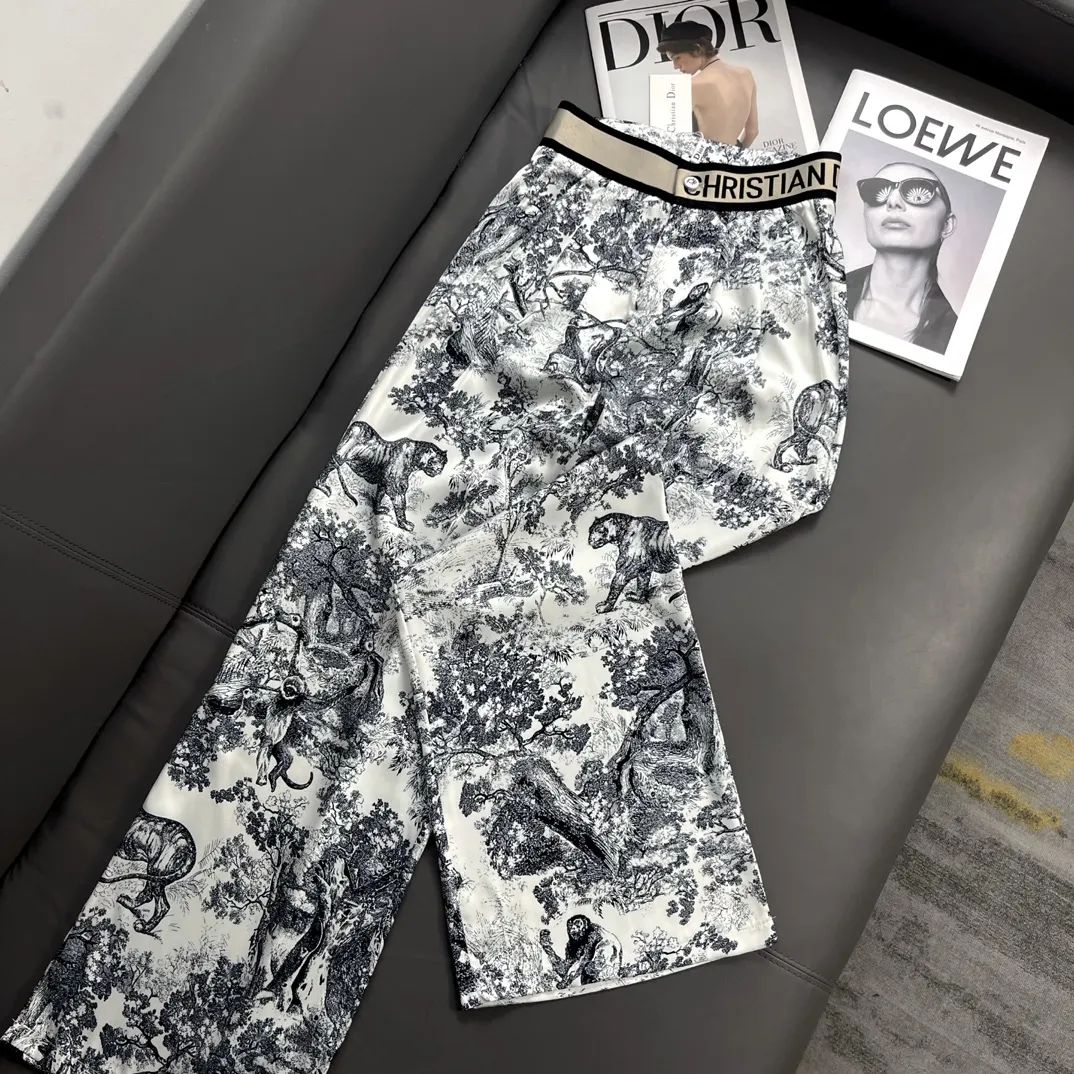 Christian Dior 白黒動物柄リラックスパンツ - 画像 (4)