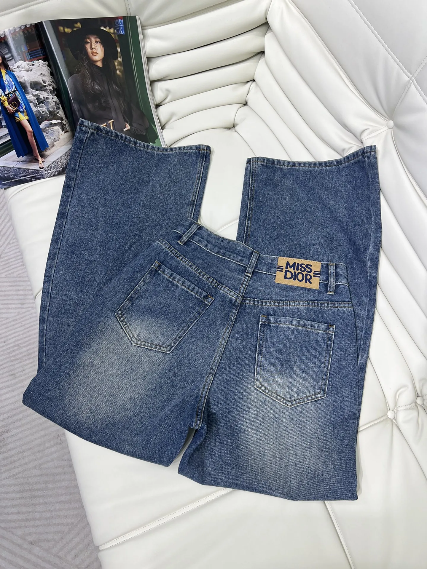 Christian Dior ブルー刺繍ロゴデニムパンツ - 画像 (5)