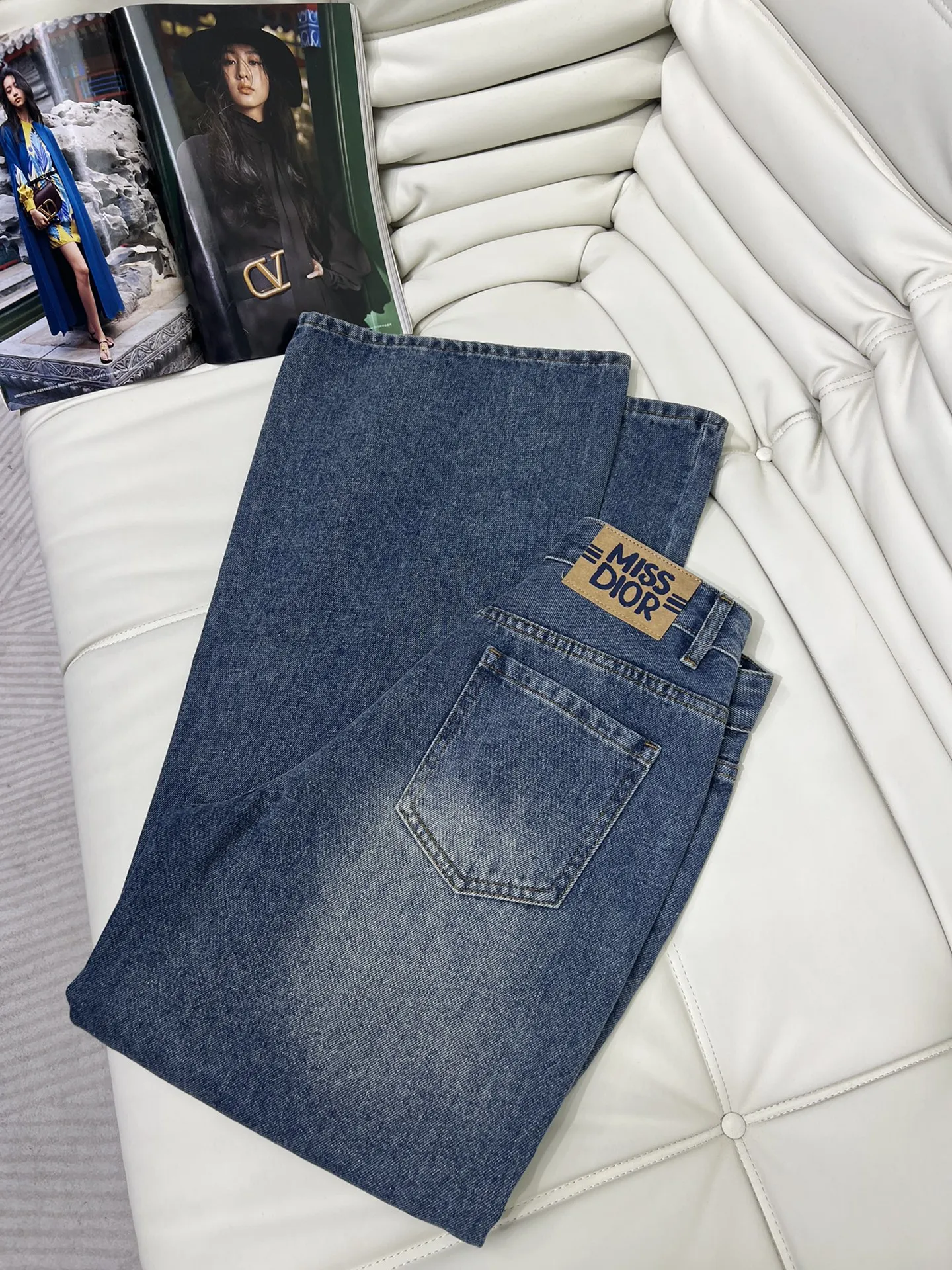 Christian Dior ブルー刺繍ロゴデニムパンツ - 画像 (6)