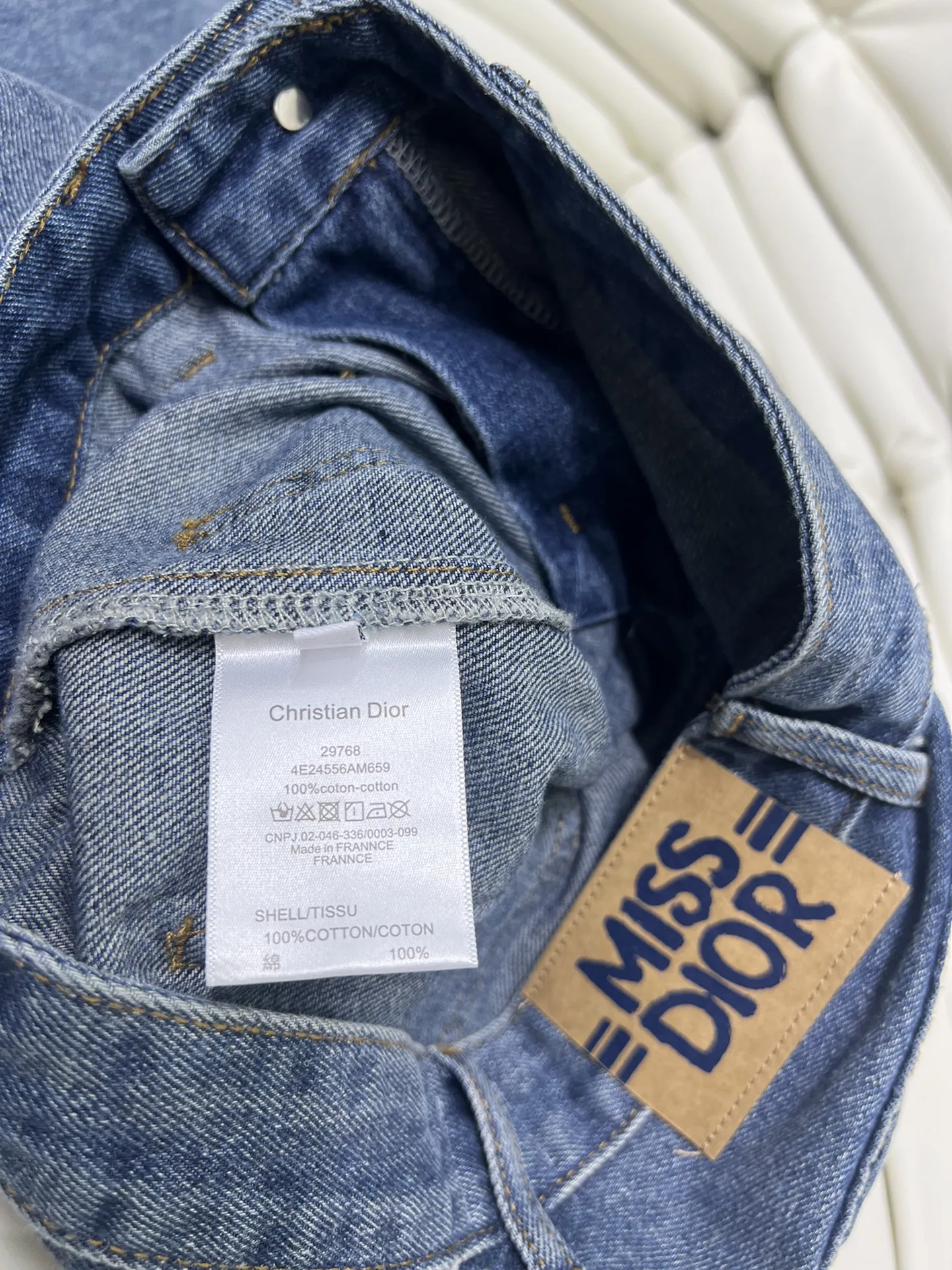 Christian Dior ブルー刺繍ロゴデニムパンツ - 画像 (7)