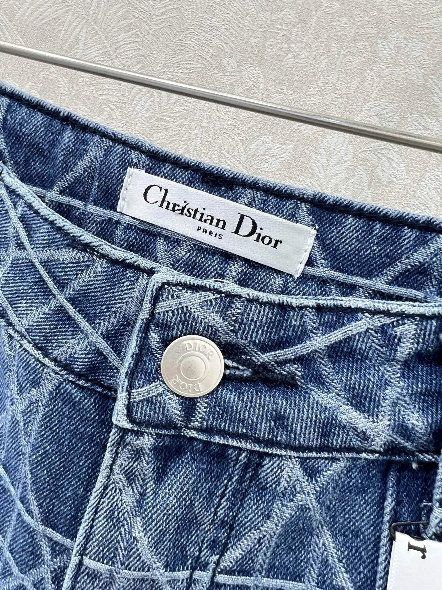 ディオール25 ブルー藤格子柄ハイウエストショーツ - 画像 (3)