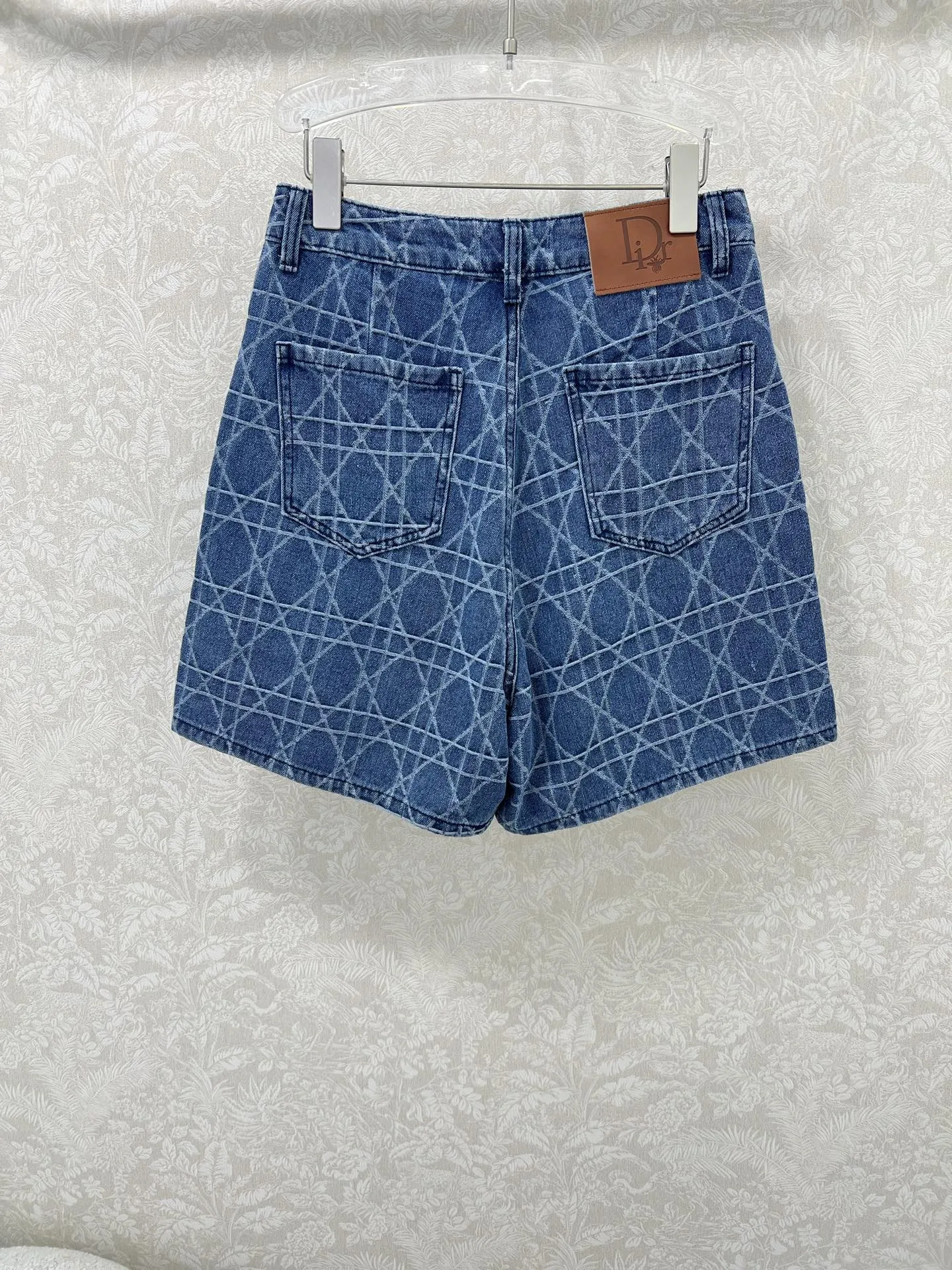 ディオール25 ブルー藤格子柄ハイウエストショーツ - 画像 (9)