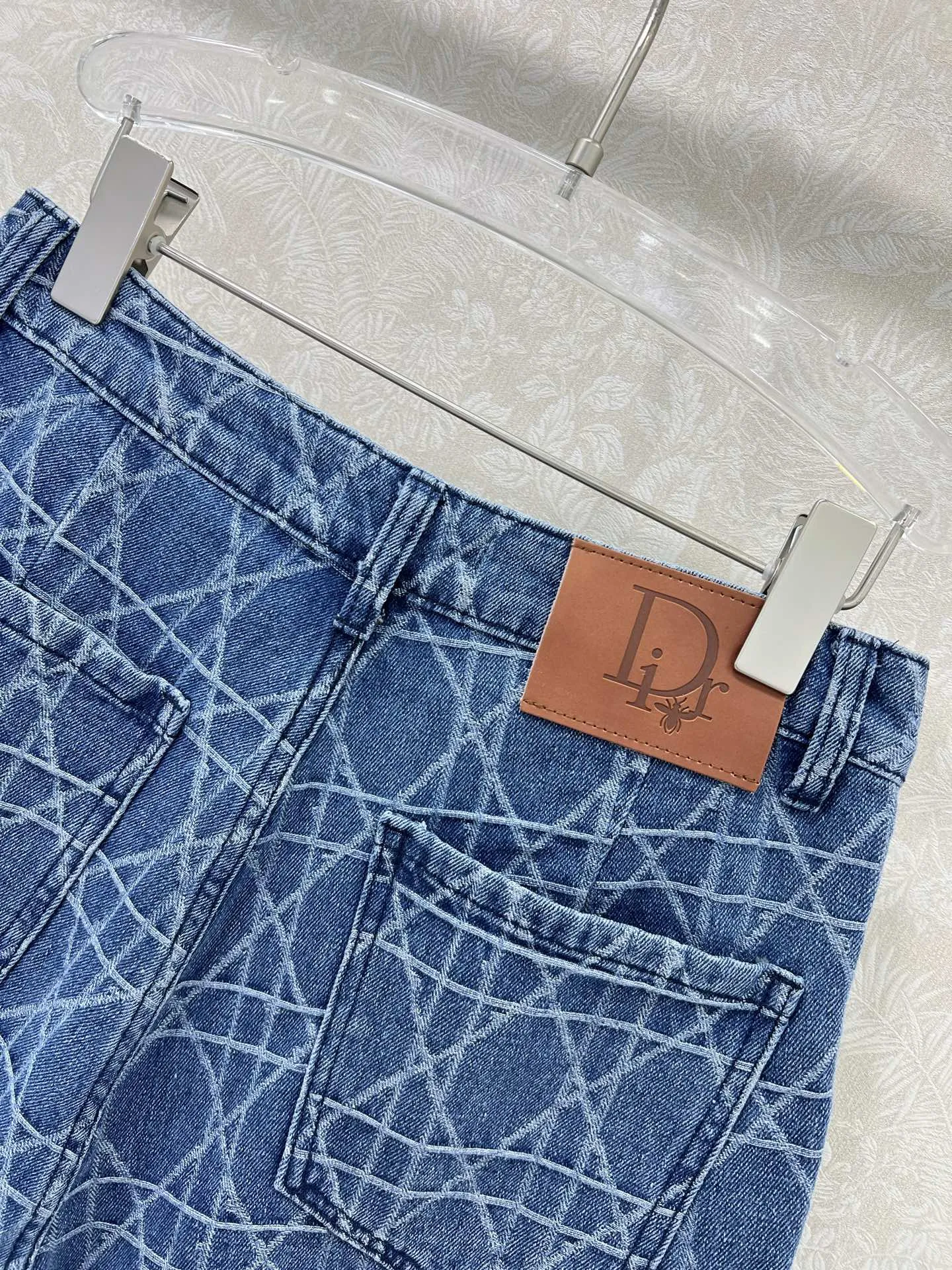 ディオール25 ブルー藤格子柄ハイウエストショーツ - 画像 (10)