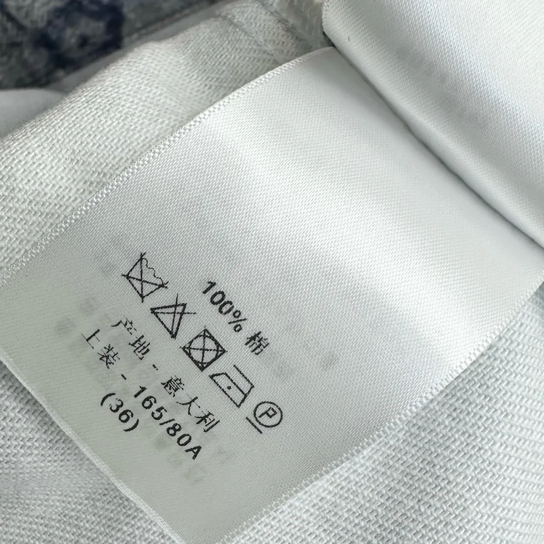 ディオール2025 レーザー花柄ブルーデニムワイドパンツ - 画像 (10)