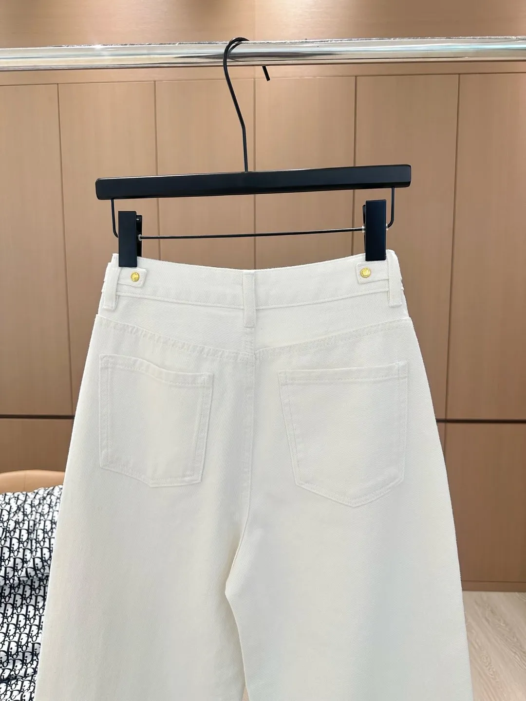 Hermes 白リボン装飾デニムパンツSML - 画像 (5)