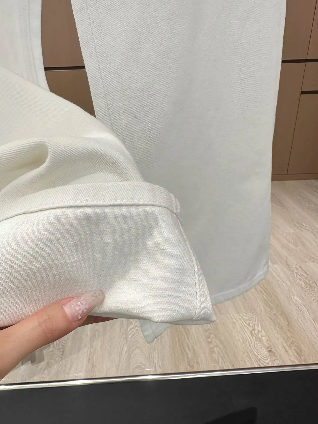 Hermes 白リボン装飾デニムパンツSML - 画像 (6)