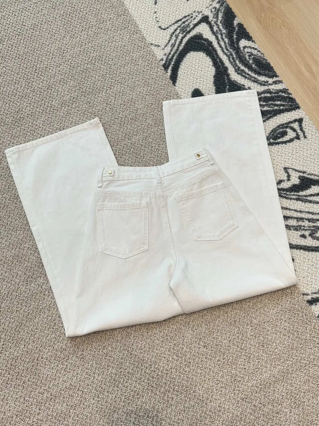 Hermes 白リボン装飾デニムパンツSML - 画像 (9)