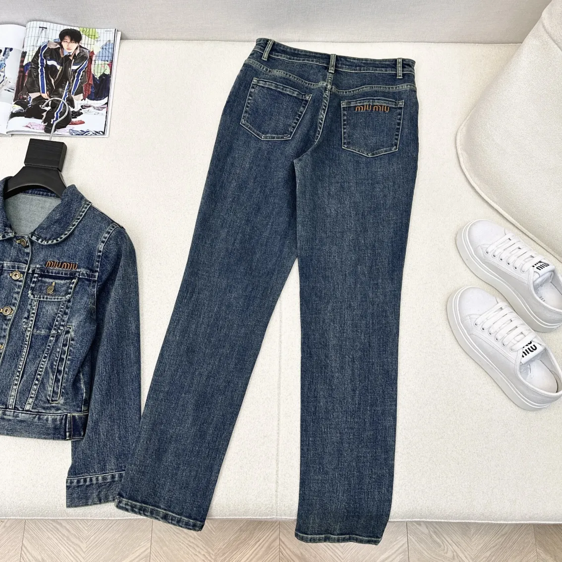 Miu Miu 24Ss ブルー デニムセットアップ - 画像 (5)