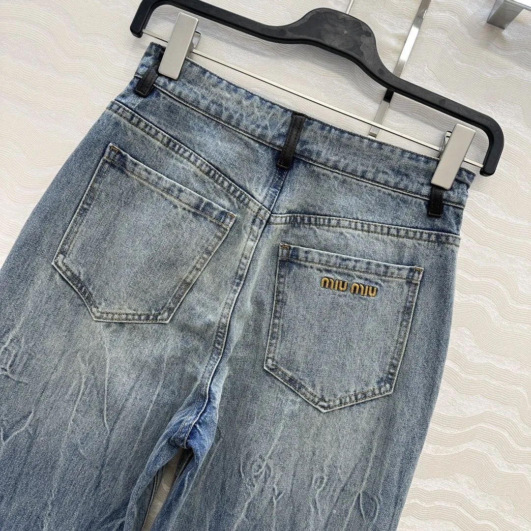 Miu Miu ブルー直筒デニムパンツ - 画像 (10)
