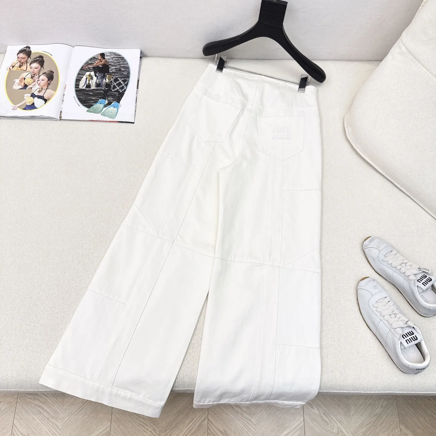 Miu Miu 25Ss ホワイト ワークパンツ - 画像 (8)