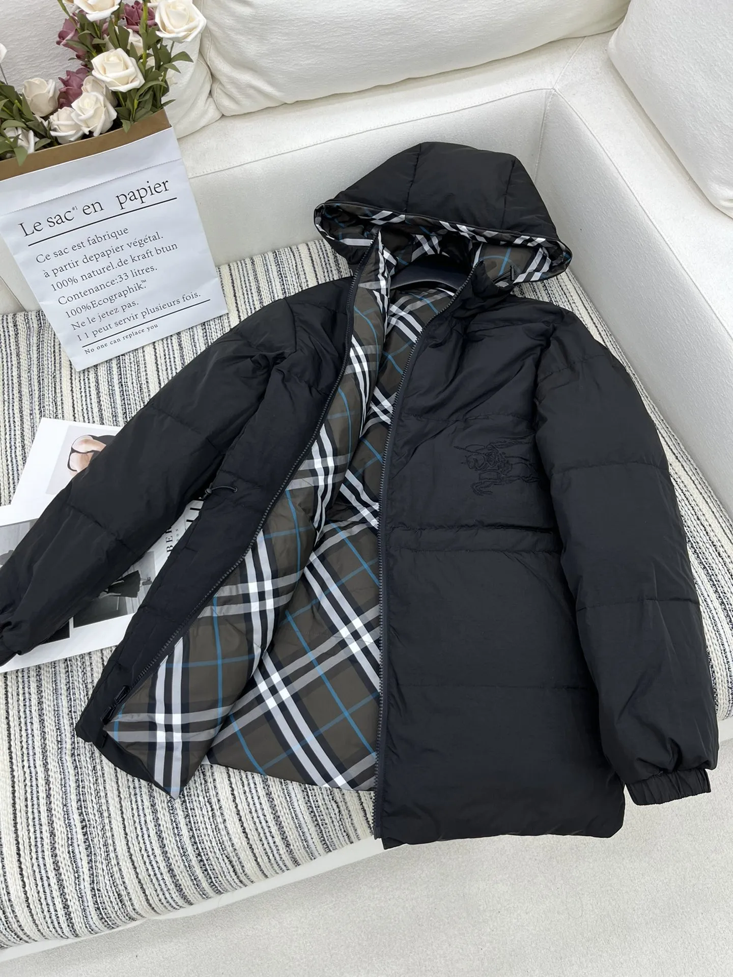 Burberry 緑色 ダウンジャケット - 画像 (3)