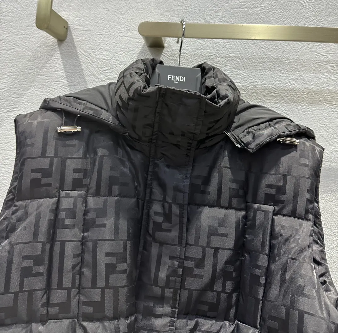 FENDI ブラック ダブルF 羽織りベスト - 画像 (6)