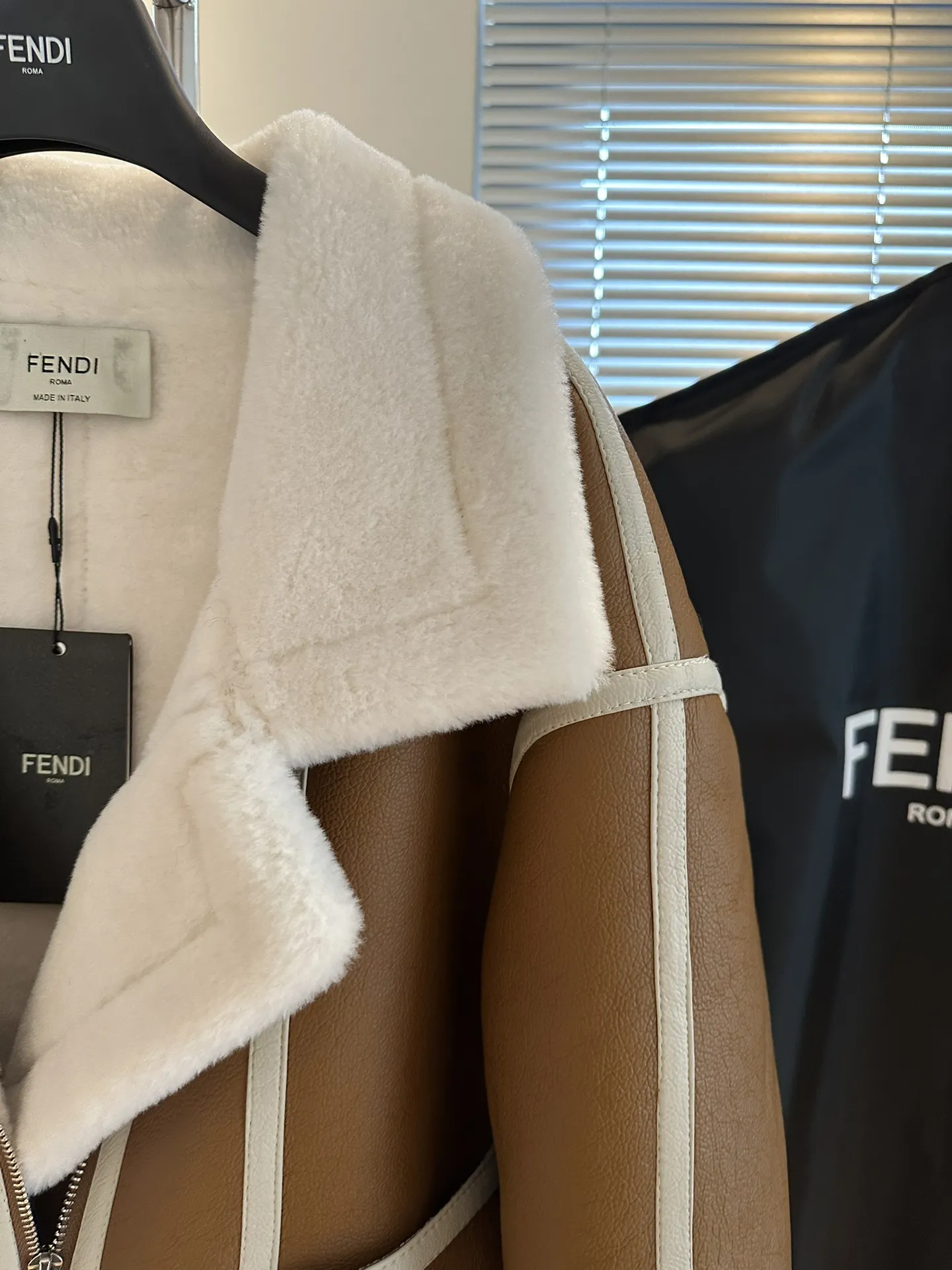 Fendi 茶色バイカージャケット - 画像 (6)