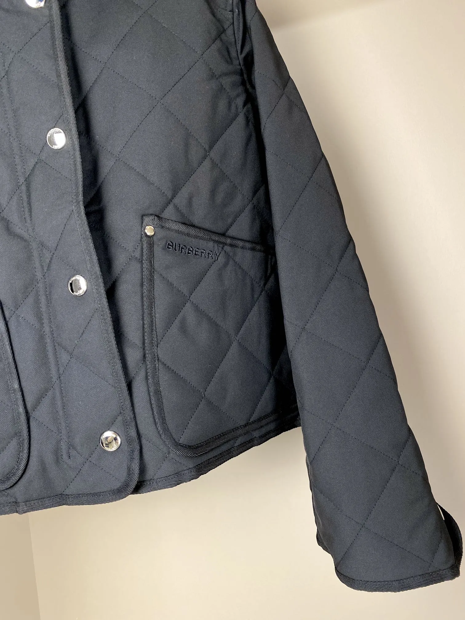 バーバリー キルティングジャケット ネイビー コーデュロイカラー - 画像 (3)