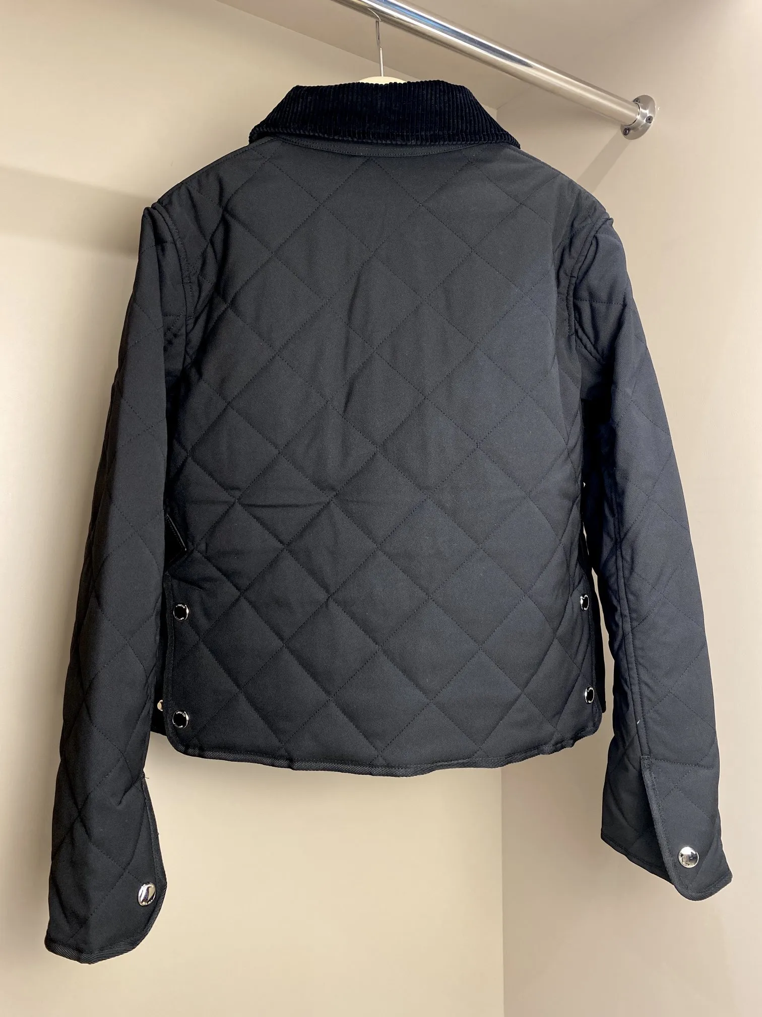 バーバリー キルティングジャケット ネイビー コーデュロイカラー - 画像 (6)