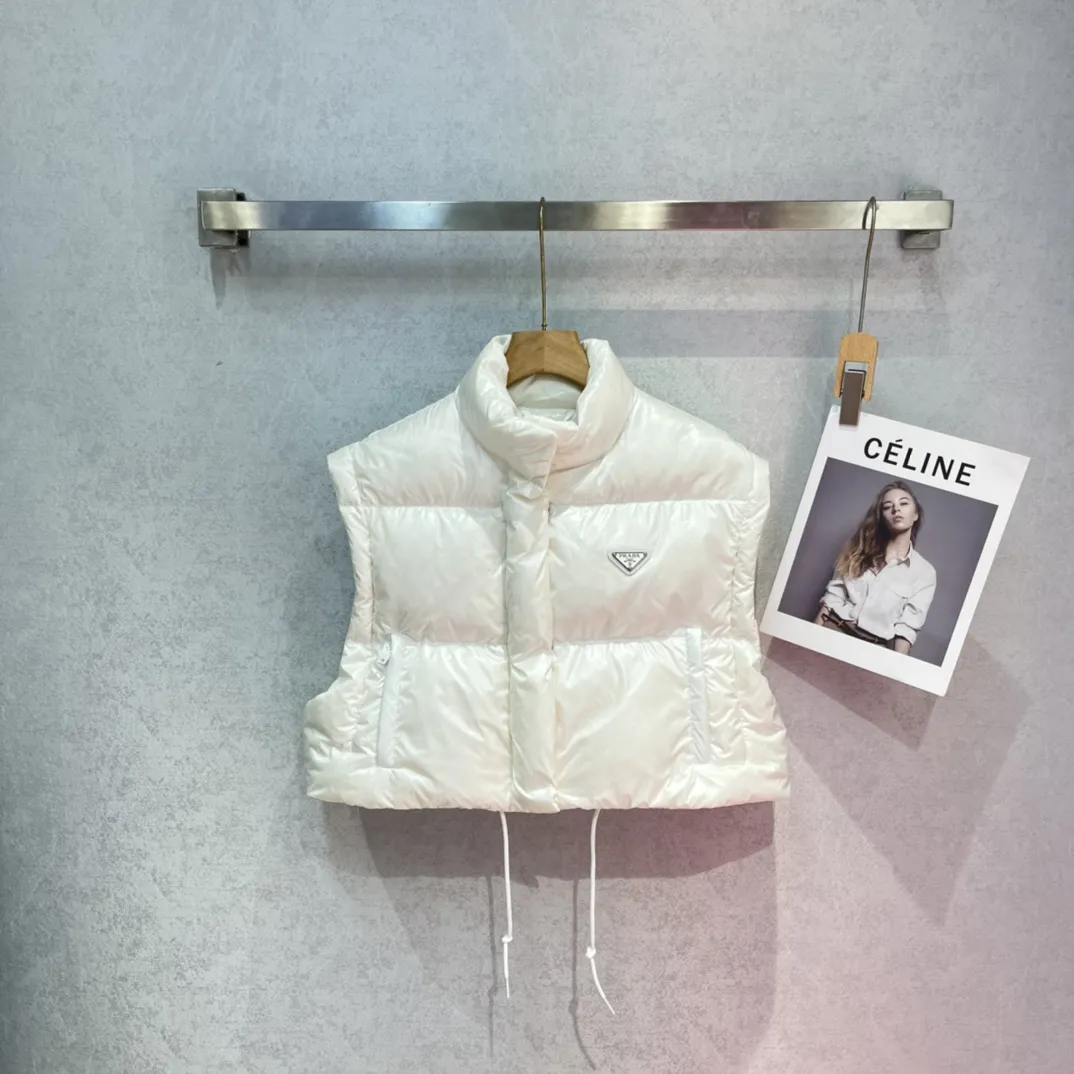 プラダホワイト着脱式ダウンベスト - 画像 (4)