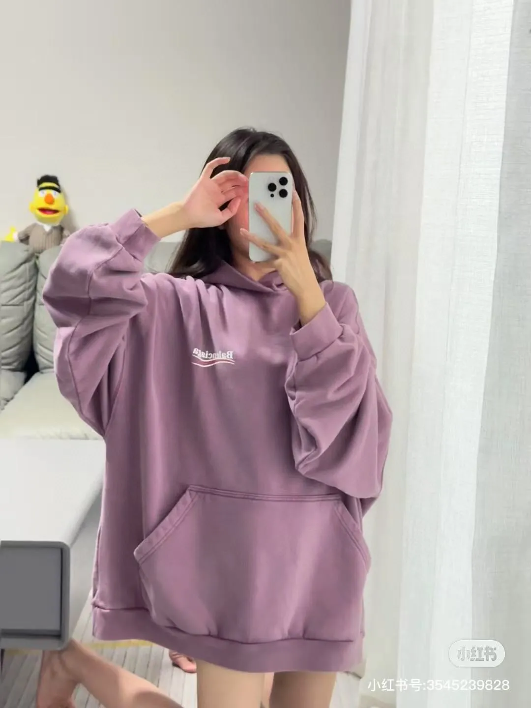 BALENCIAGA 紫コーラプリントのフードコート - 画像 (10)