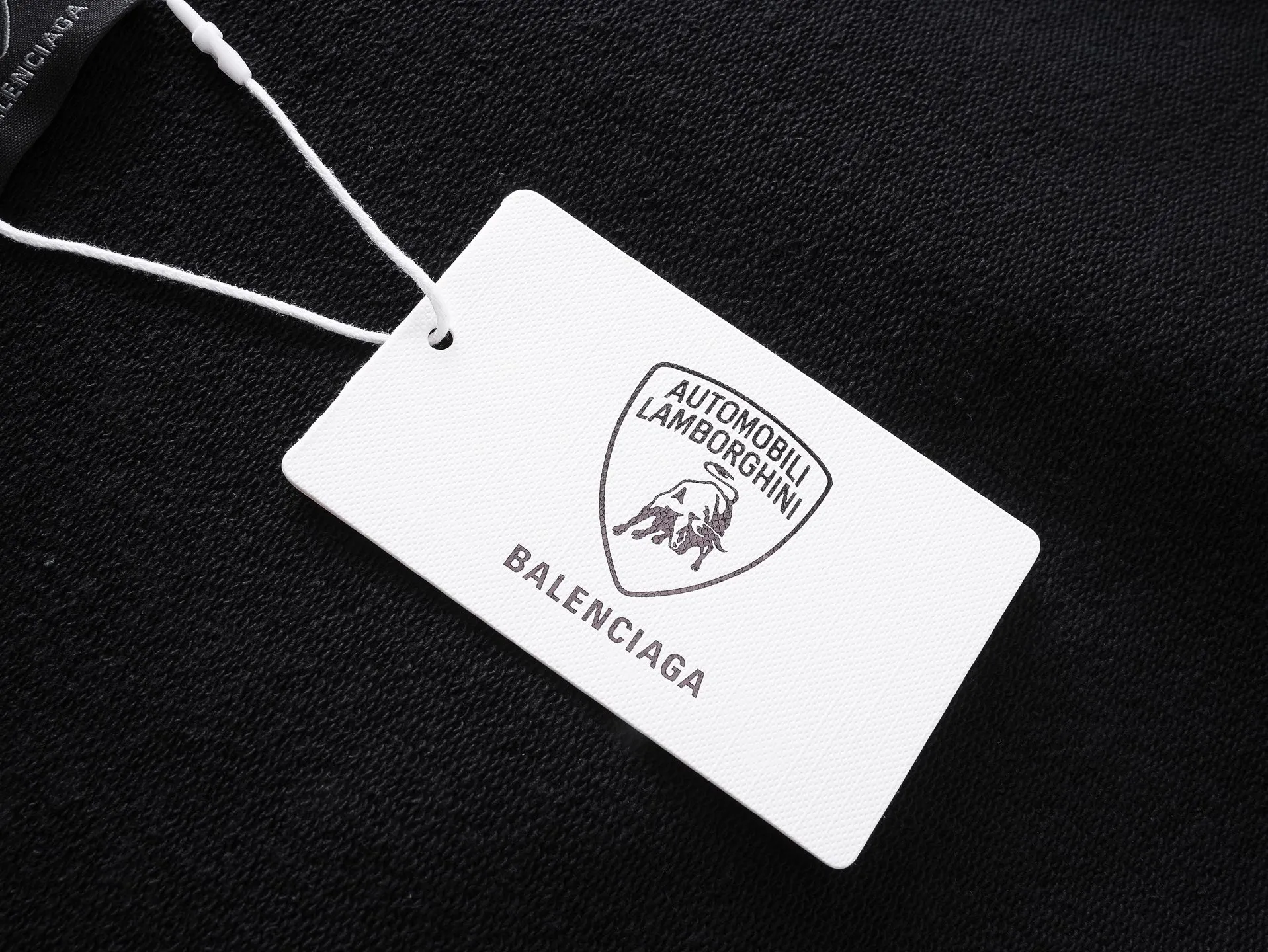 BALENCIAGA x Lamborghini 黒色ロゴプリントパーカー - 画像 (9)