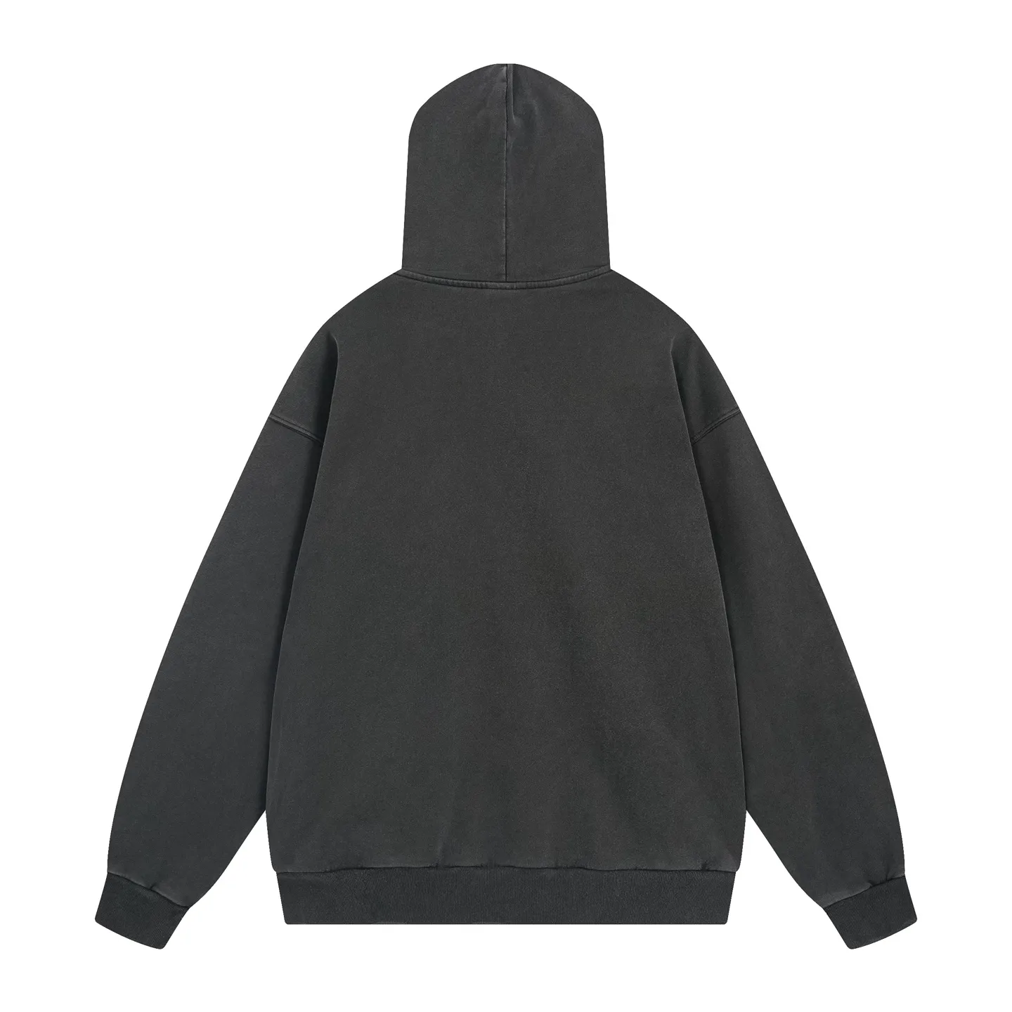 BALENCIAGA 洗水黒 麦穗LOGO 連帽衛衣 - 画像 (3)