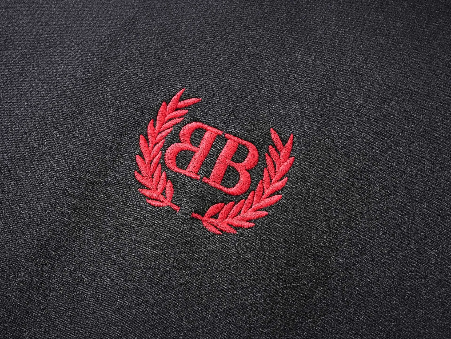 BALENCIAGA 洗水黒 麦穗LOGO 連帽衛衣 - 画像 (5)