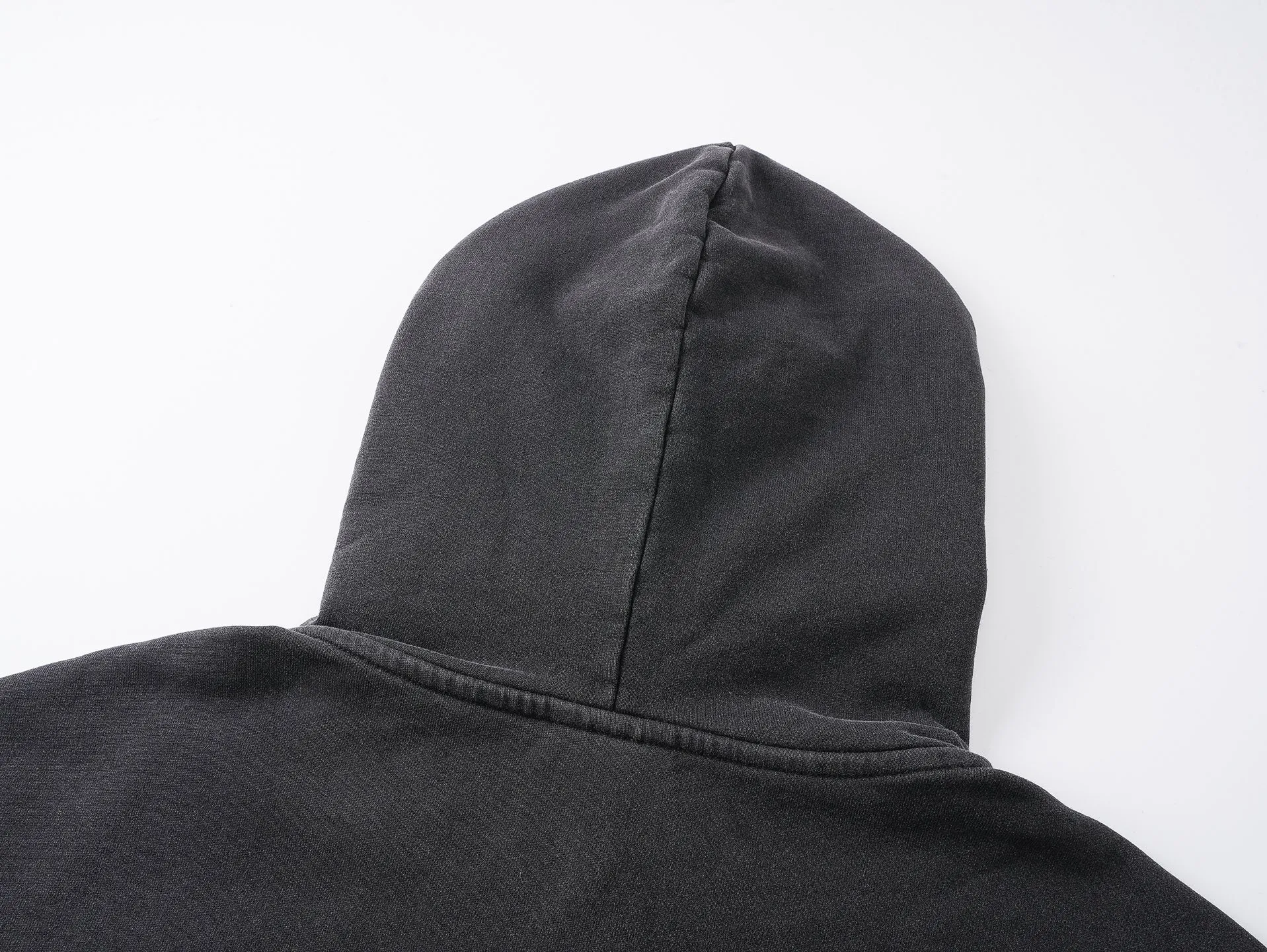 BALENCIAGA 洗水黒 麦穗LOGO 連帽衛衣 - 画像 (7)