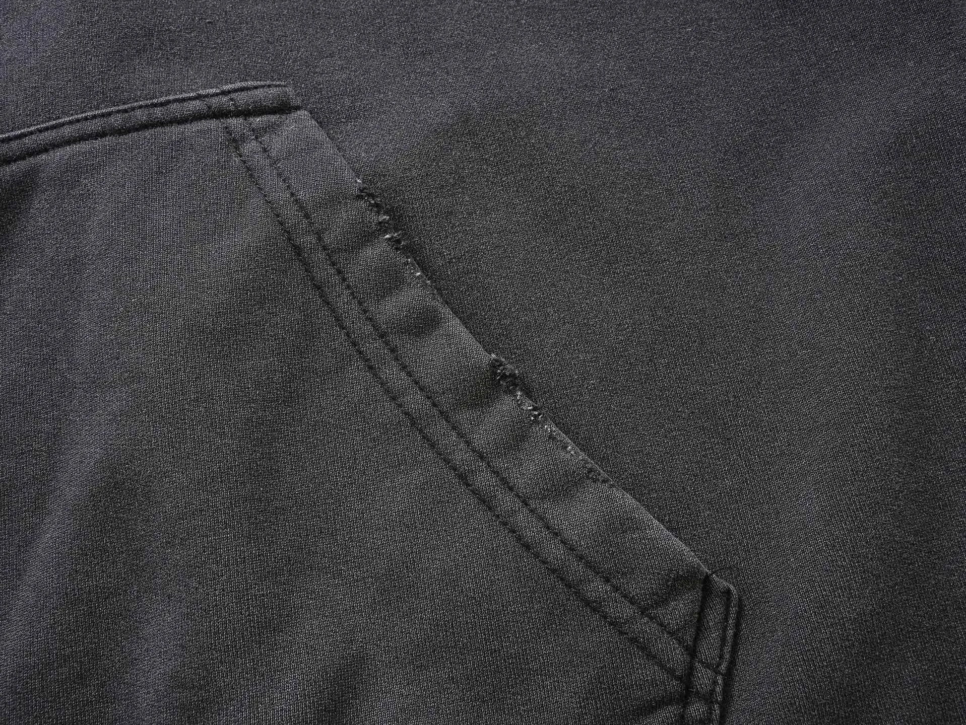 BALENCIAGA 洗水黒 麦穗LOGO 連帽衛衣 - 画像 (8)