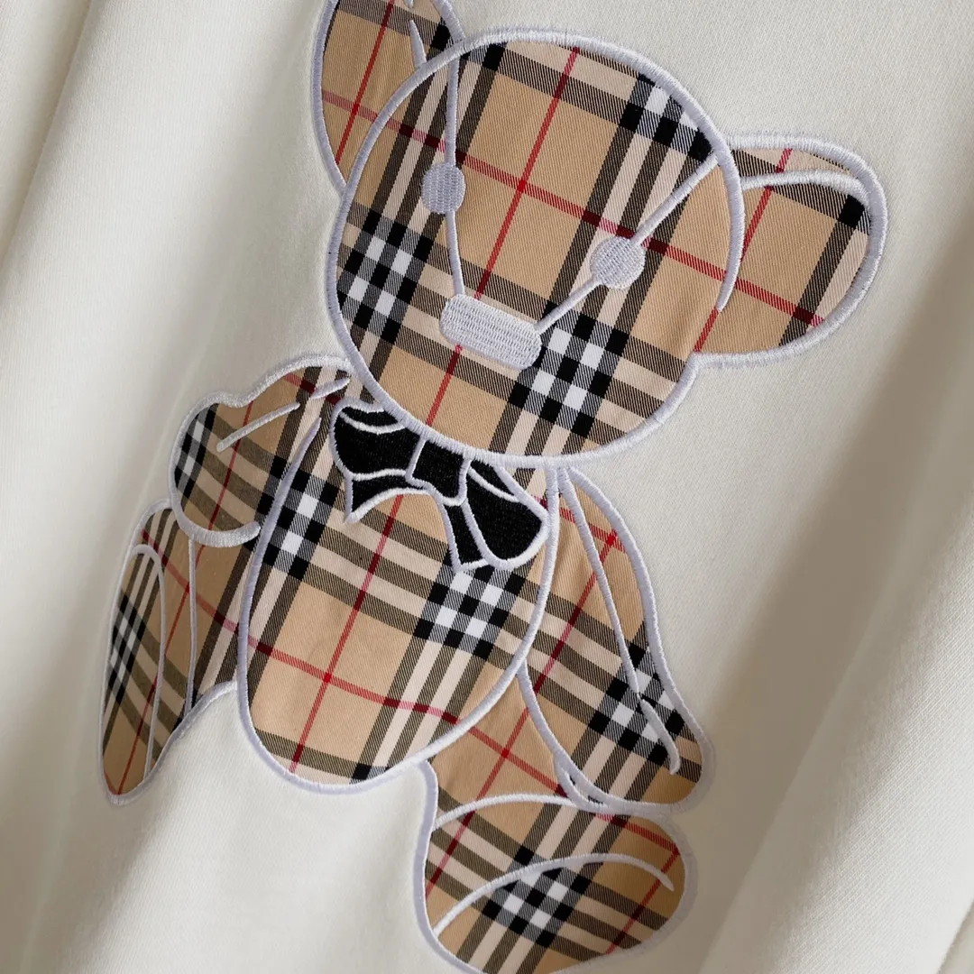 Burberry ホワイト小熊刺繍チェック柄スウェット - 画像 (7)
