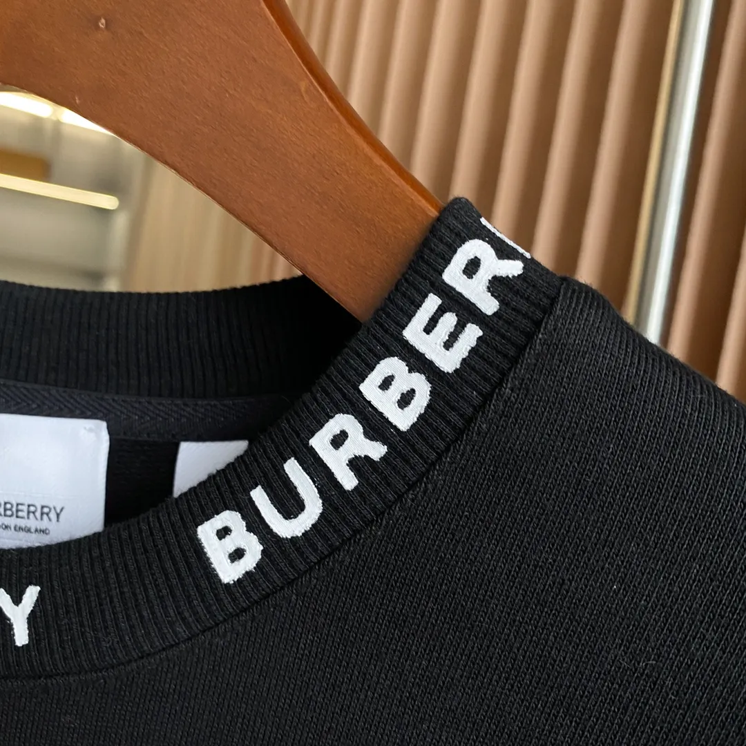 Burberry 小熊刺繍格子黒色ワイドスウェット - 画像 (6)