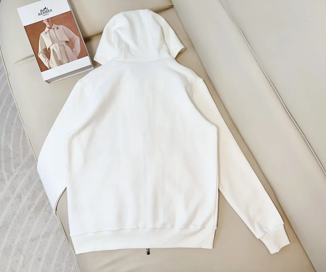 BURBERRY新款発泡戦馬ロゴジップアップフーディ ホワイト - 画像 (3)