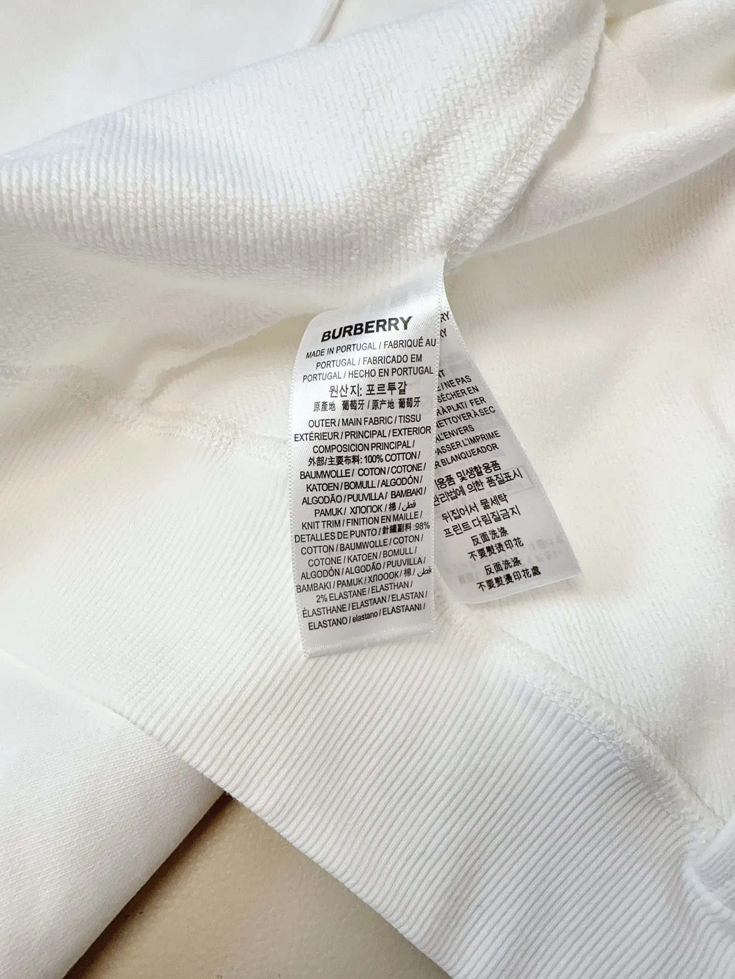 BURBERRY新款発泡戦馬ロゴジップアップフーディ ホワイト - 画像 (10)