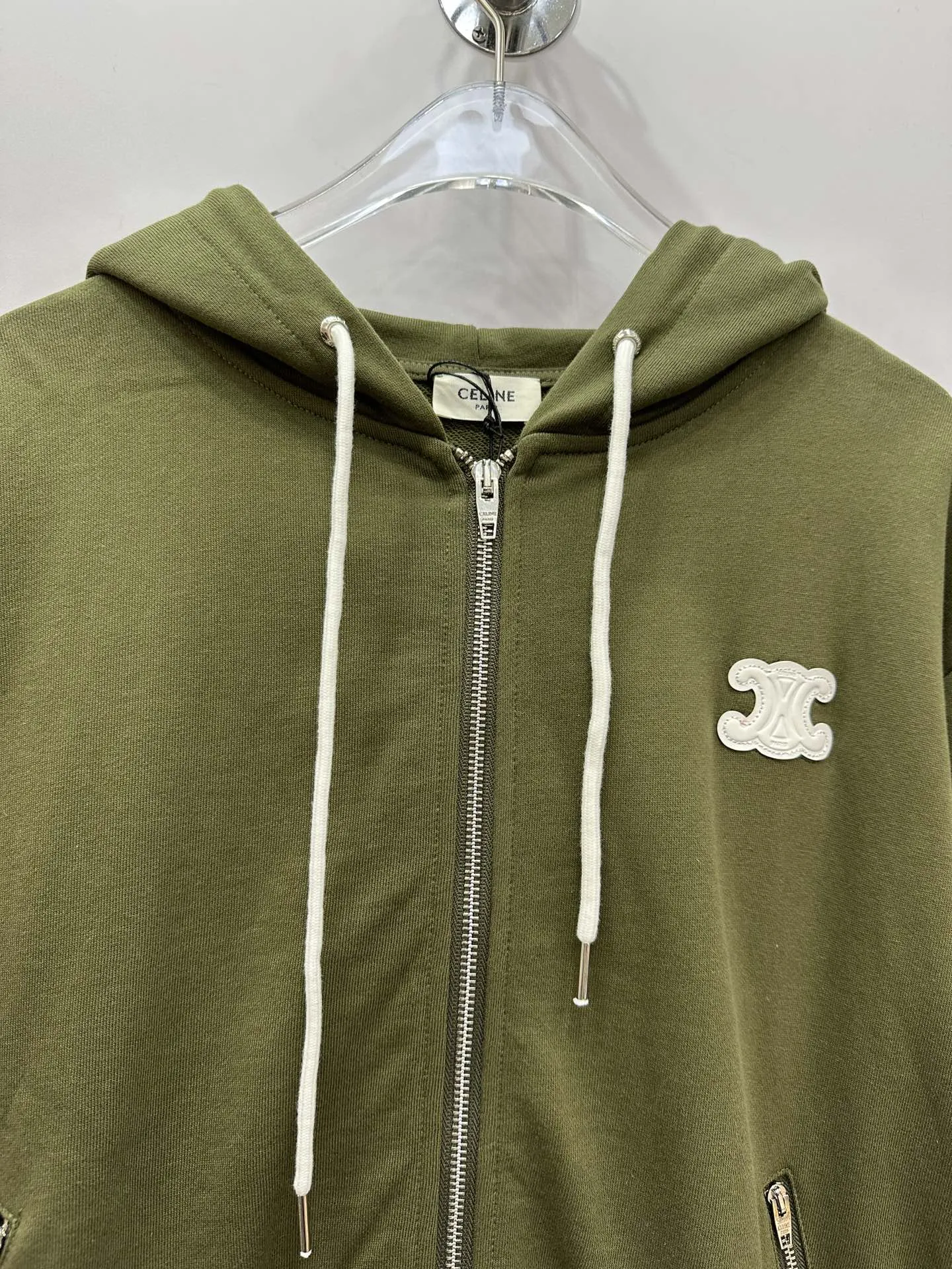 CELINE グリーン ジップアップパーカー - 画像 (4)